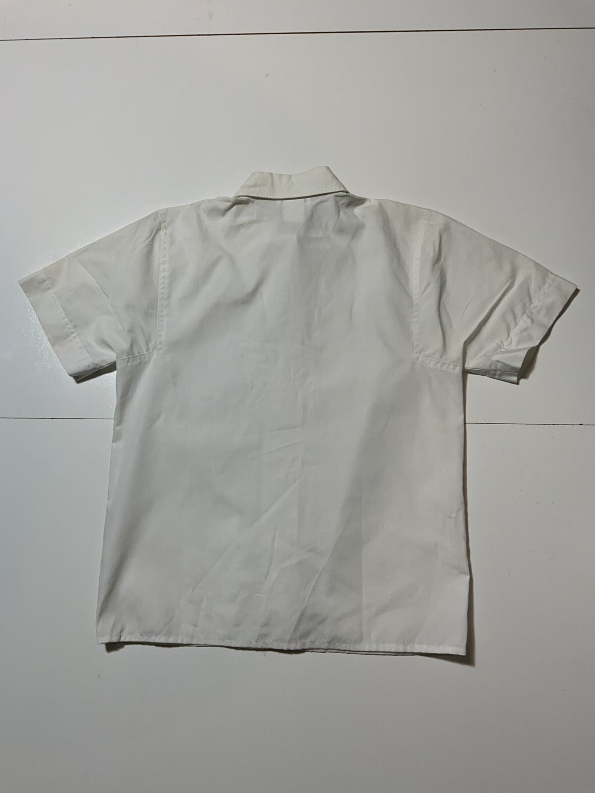 Vintage 70s 80s N.R.1 By Ned Gould Retro White Button Front S/S Shirt Sz. 6