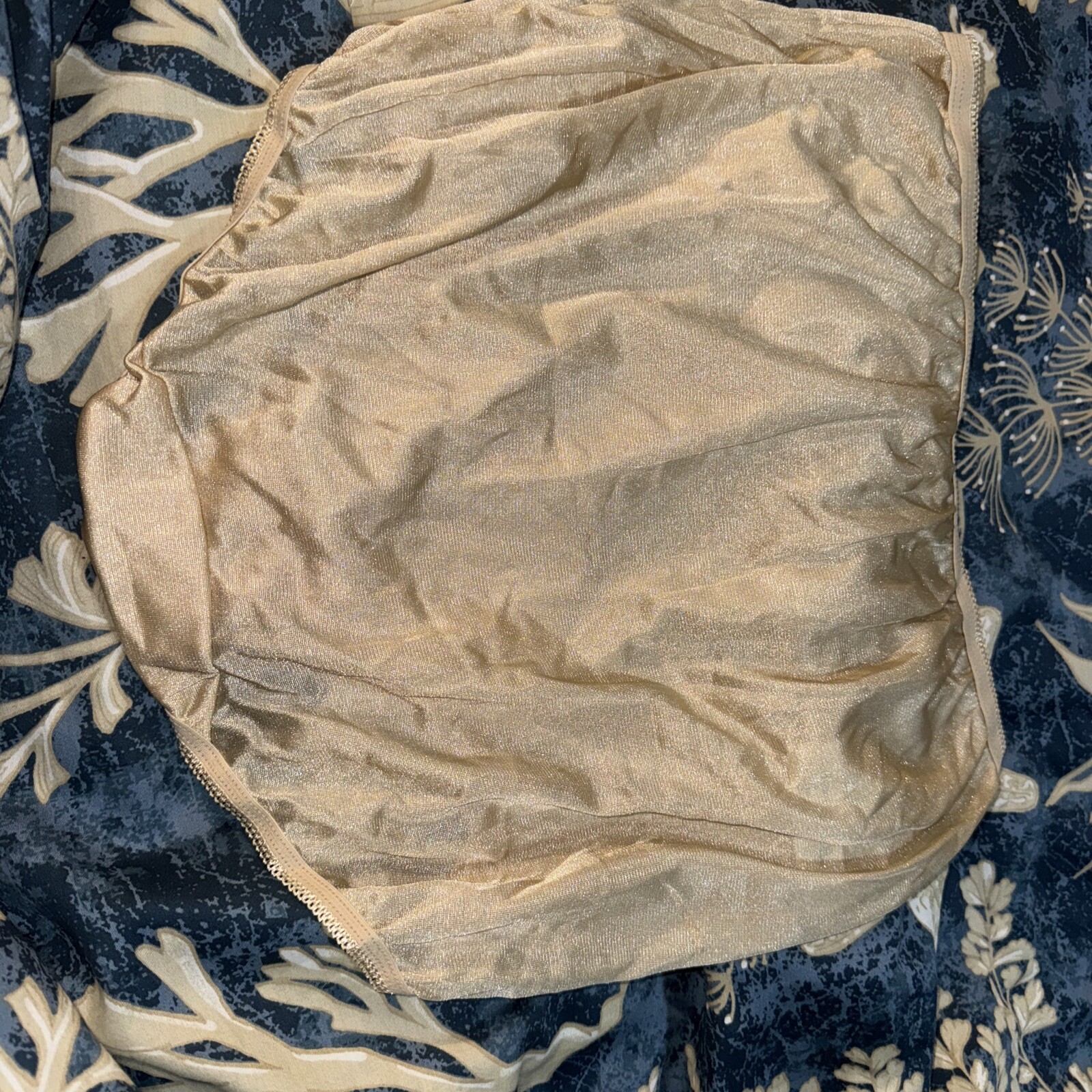 Vintage Underscore Satiny Nylon Panties Size 7 Granny Shimmery Ivory NWOT