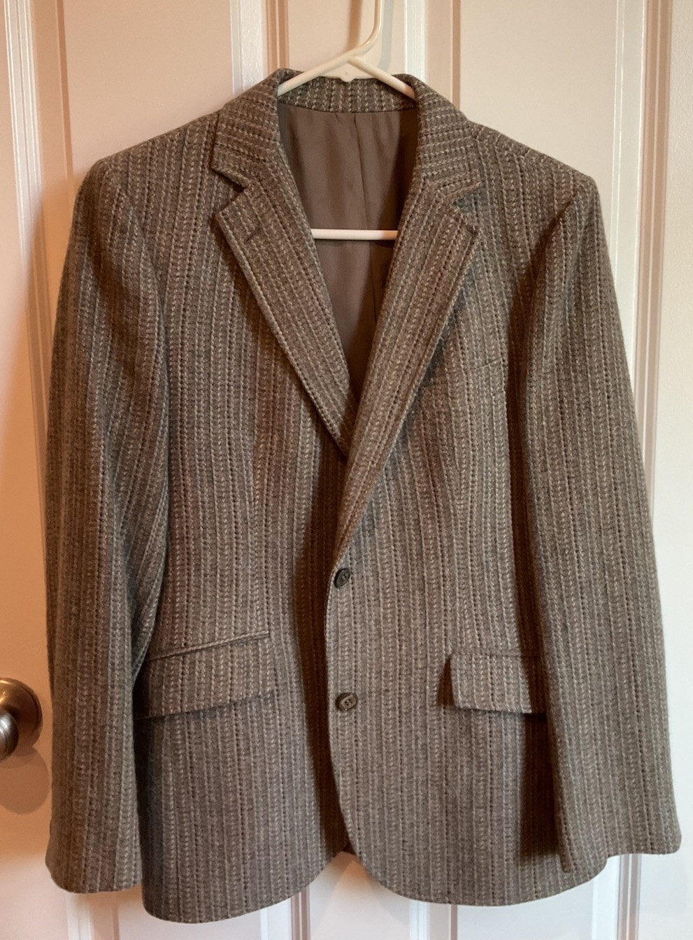 Vintage Women’s Classic Blazer Wool Taupe 2-Button by Stanley Blacker