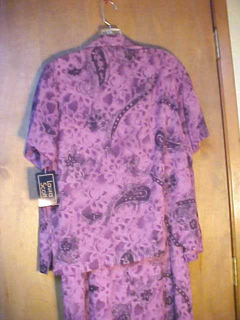 NWT-2pc Laura Scott Ladies Rose Colored Sleeveless Dress w/Jacket-Size M/L