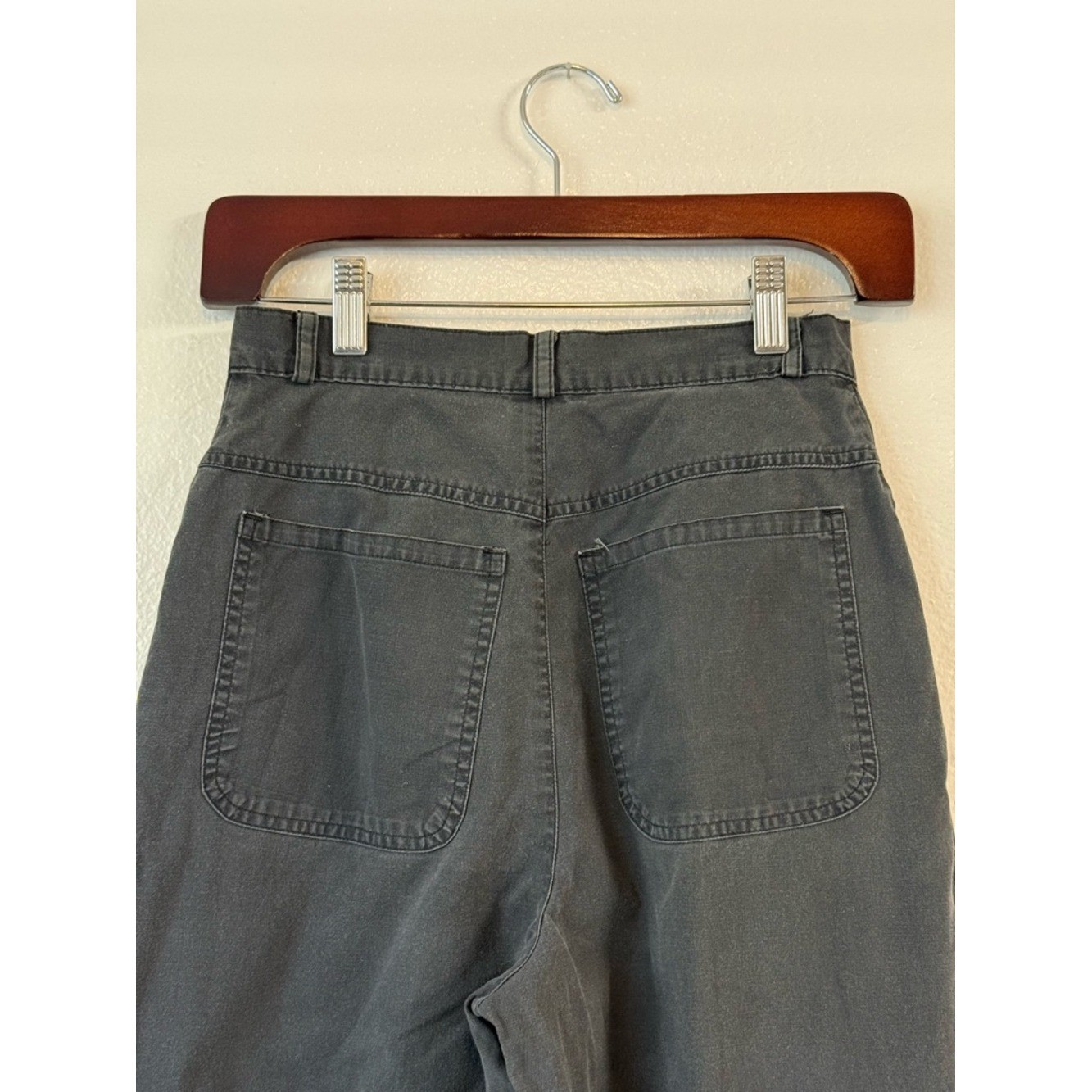 VTG Que Pasa Pleated Casual Pants With Pockets Faded Black Size 9 80s Fashion