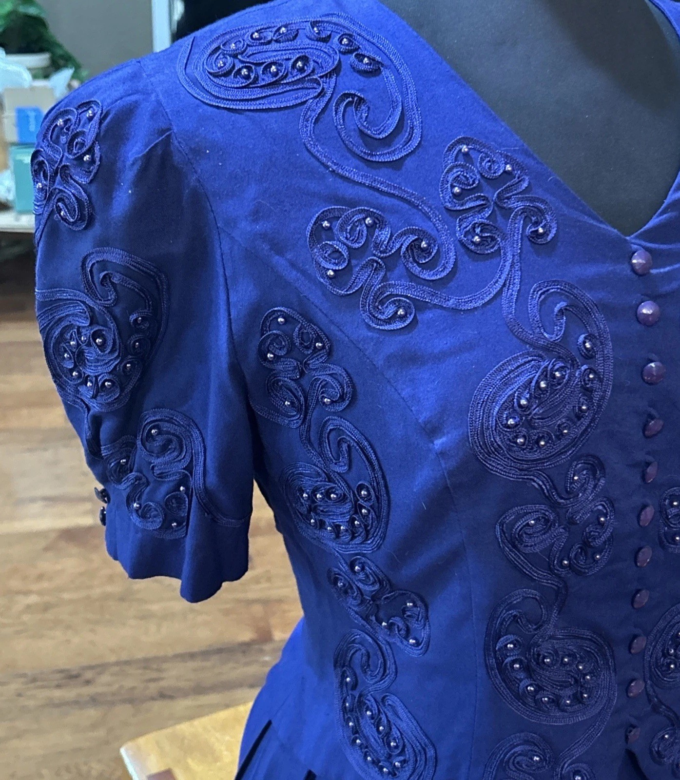Plaza South 1995 Royal Purple Dress Size 8 Rayon
