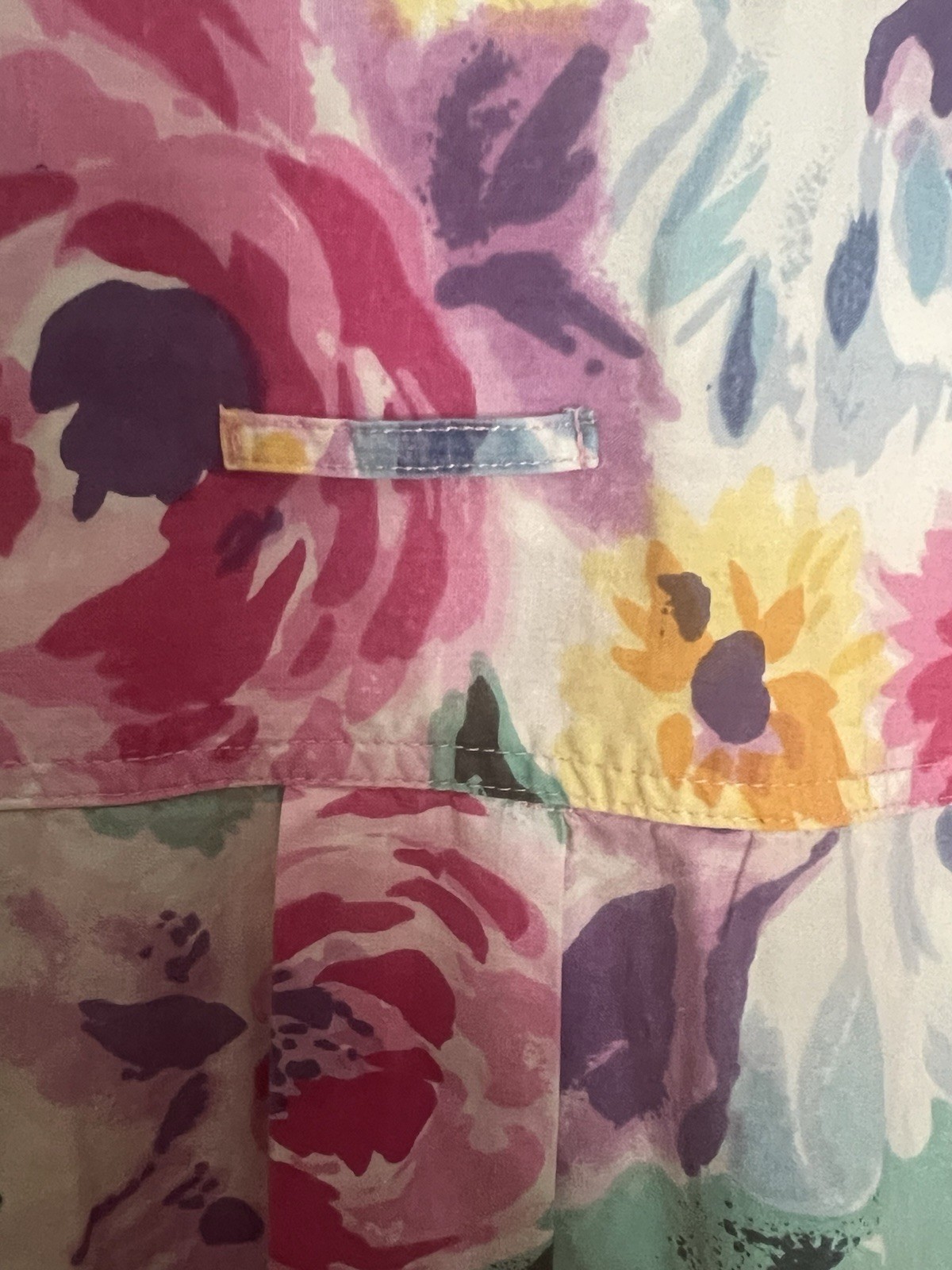Vtg Keren Hart Women’s Large Floral Colorful Button Up Shirt Teachercore