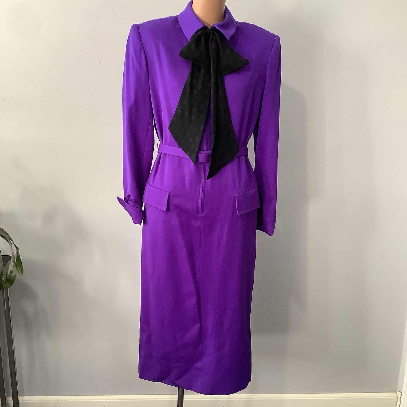 VTG 1980’s David Hayes For Neiman Marcus Purple Dress SZ. 8 MINT Tag Orig. $345