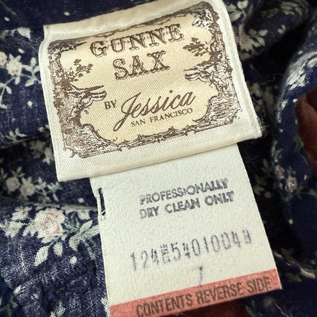 Vintage Gunne Sax Floral Prairie Maxi Dress Lace Trim Cottagecore -70s–early80s
