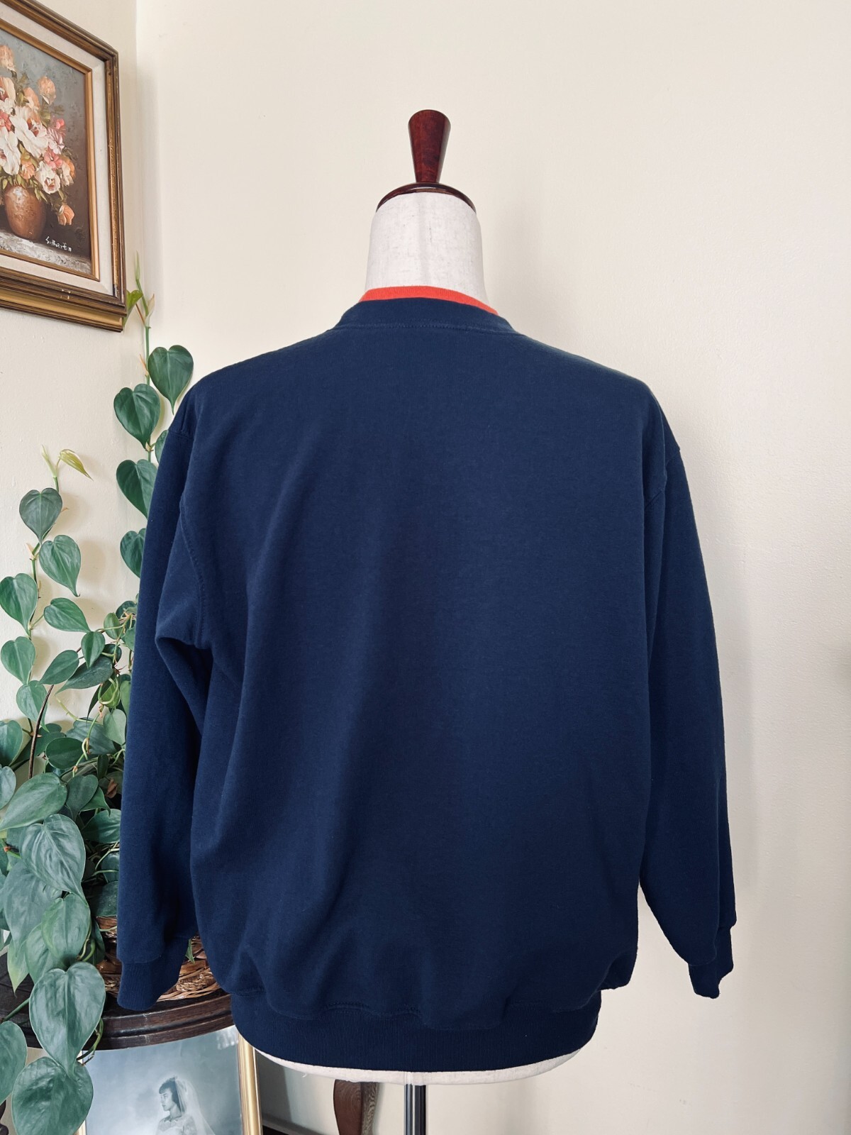 Top Stitch by Morning Sun Vintage Embroidered Autumn Sweatshirt Sz PM Grannycore
