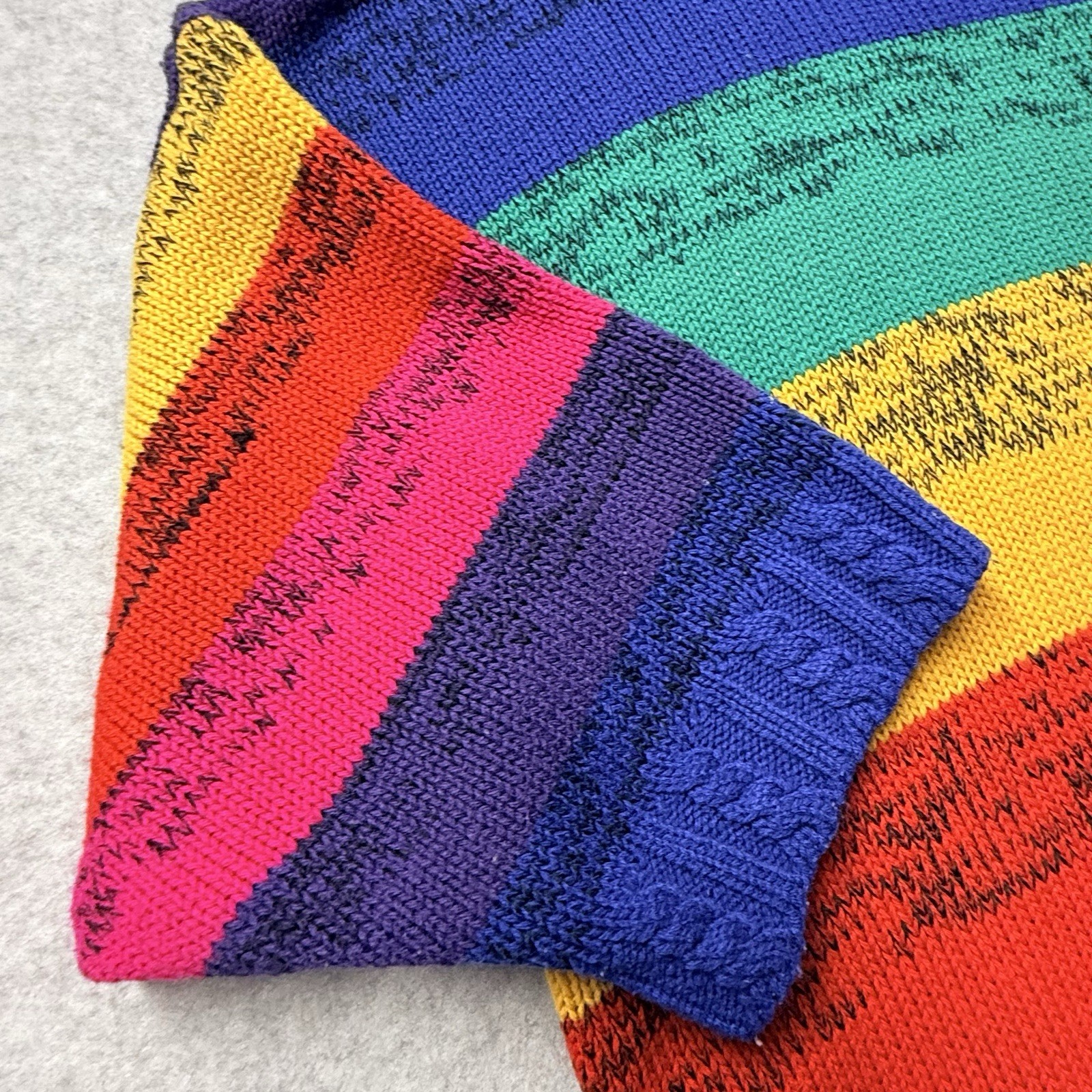 Vintage Venezia Sportswear Multicolor Rainbow SS Sweater Oversized One Size