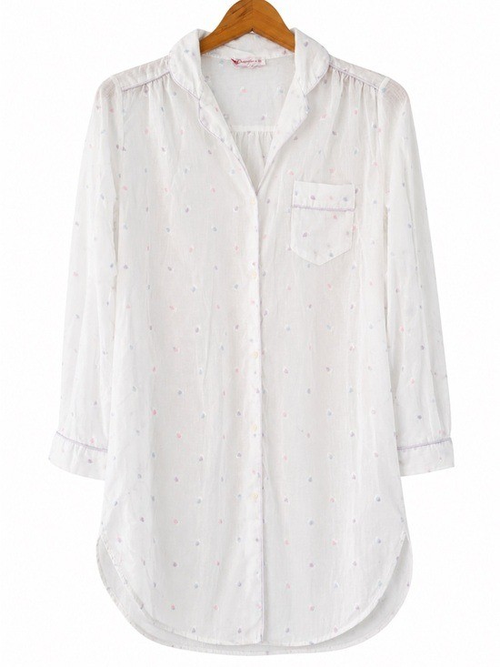 Vintage Brandywine Nightgown Womens Large Embroidered Floral Cotton White