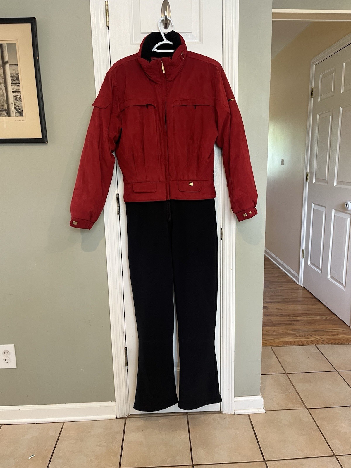 Vintage NILS Red Skiwear One Piece Ski Suit Women’s size 10