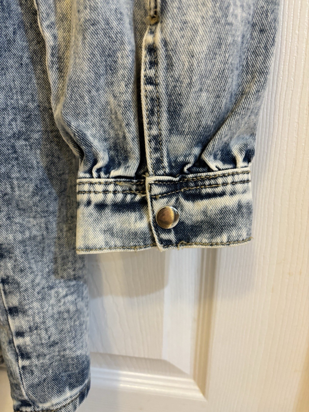 Vintage Acid Wash Denim Dress Sz XL