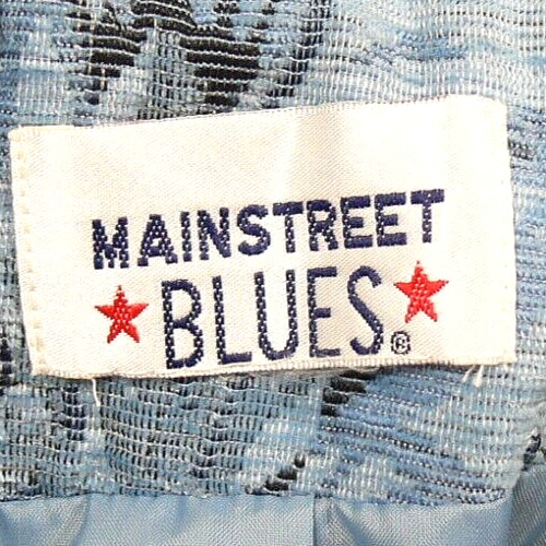 Vintage MAINSTREET BLUES Damask Jacquard Blazer Jacket Coat Womens Plus XL 1X 2X
