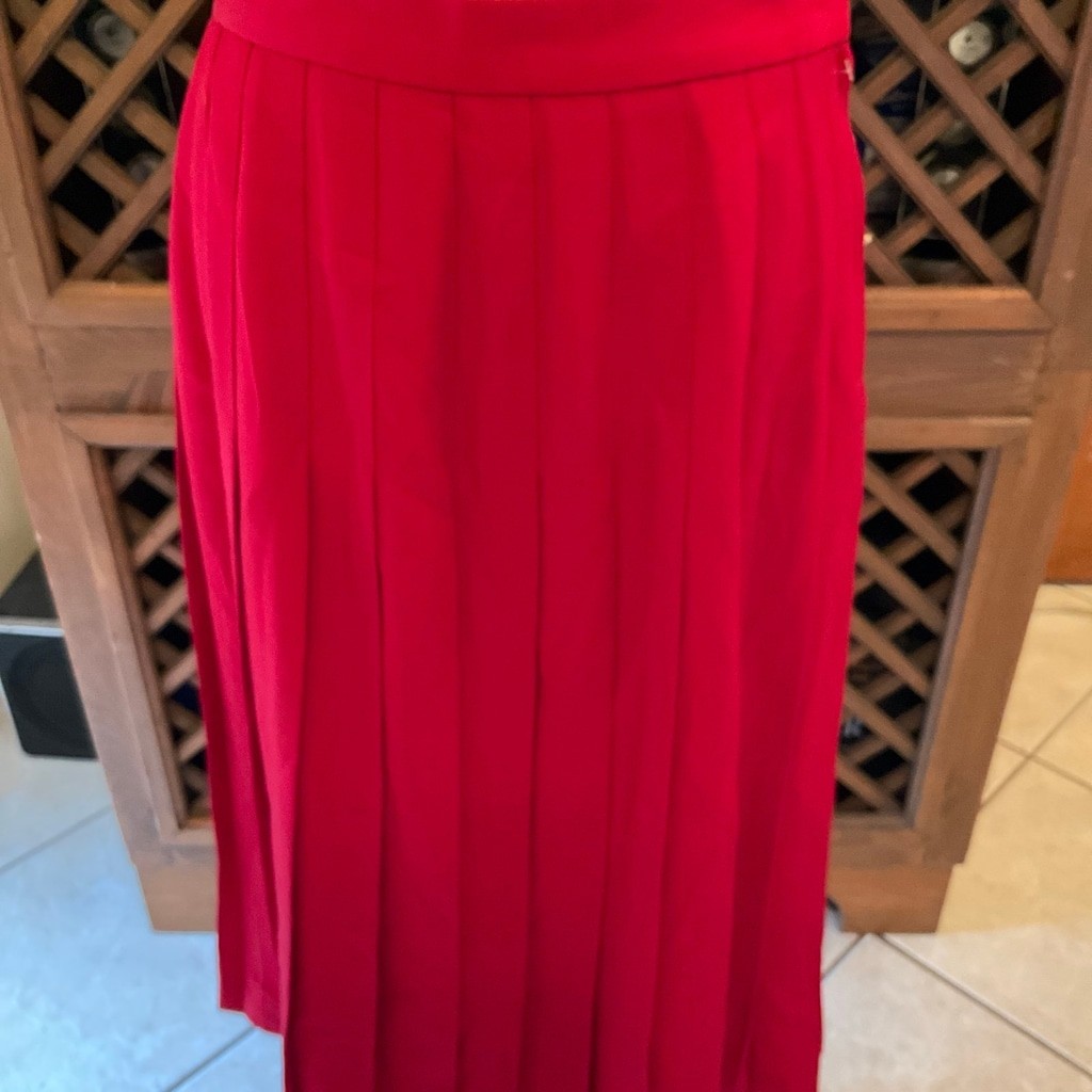 Vintage Hawksley & Wright Dead Stock Pleated Wool Skirt Made in USA medium