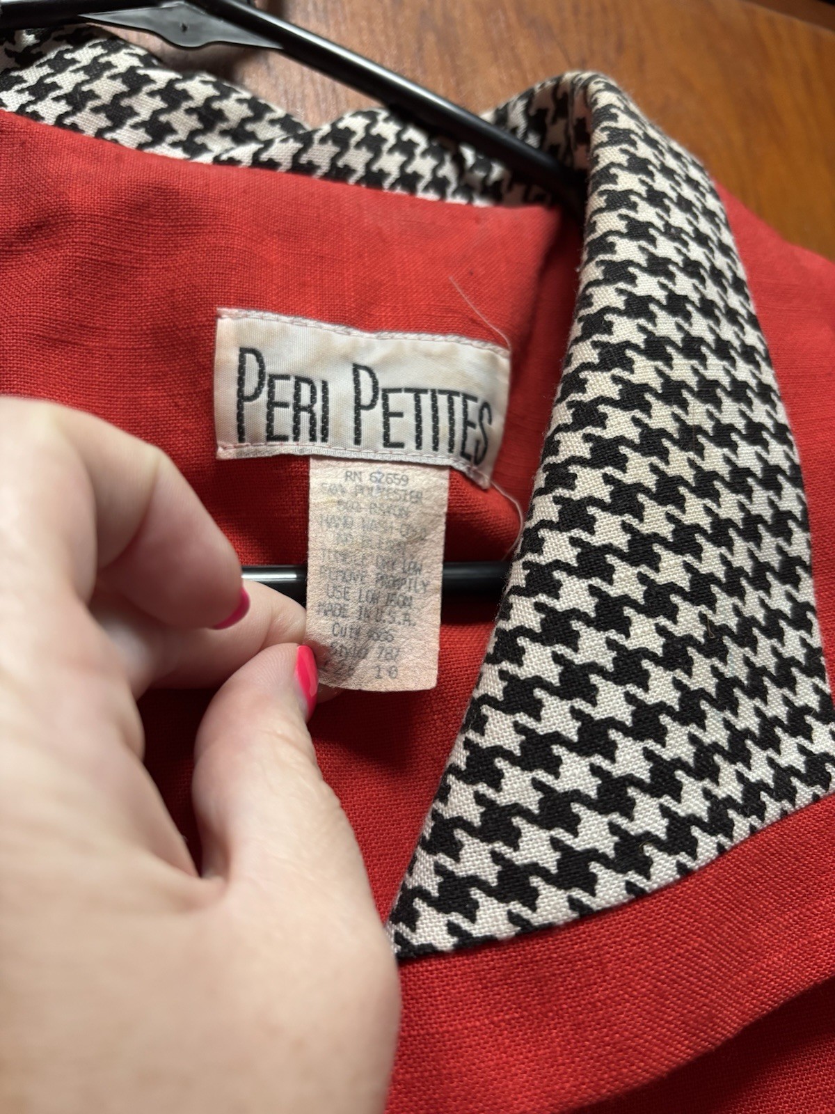 Vintage Peri Petites Red Dress Size 10