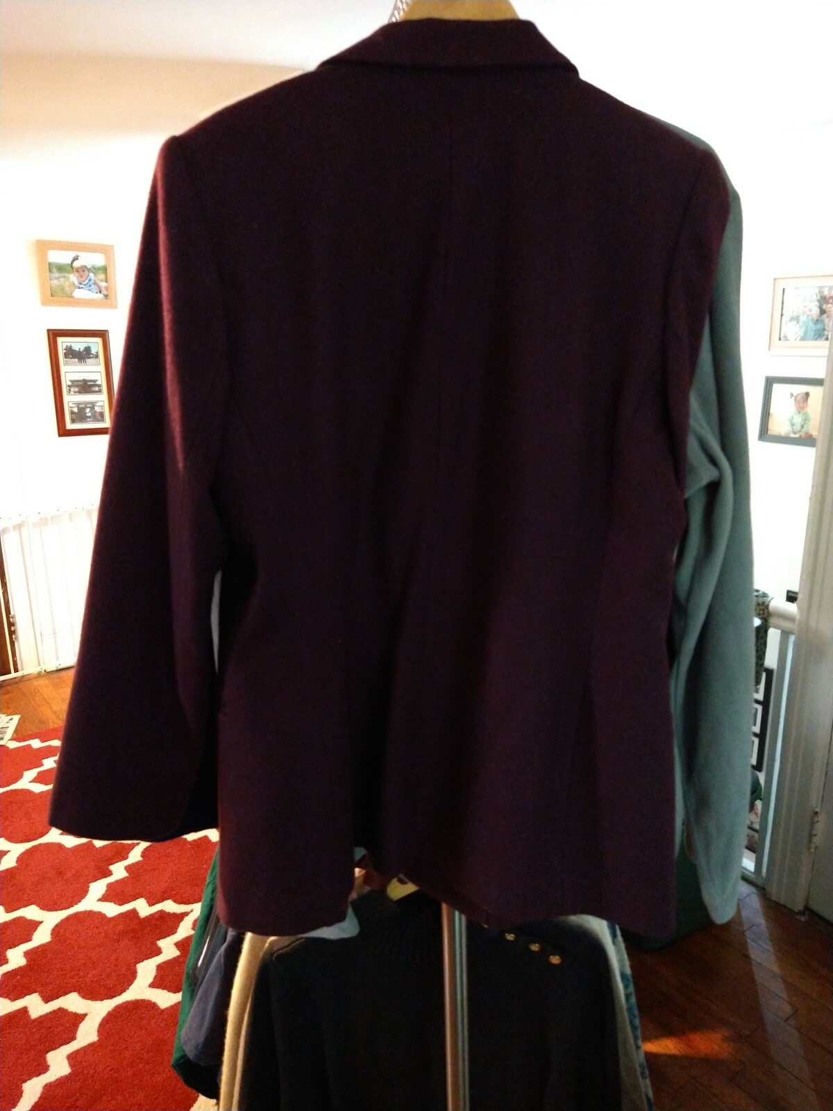 Vintage Made In USA Women’s Blazer Stephanie Andrews Wool Plum Petite 10