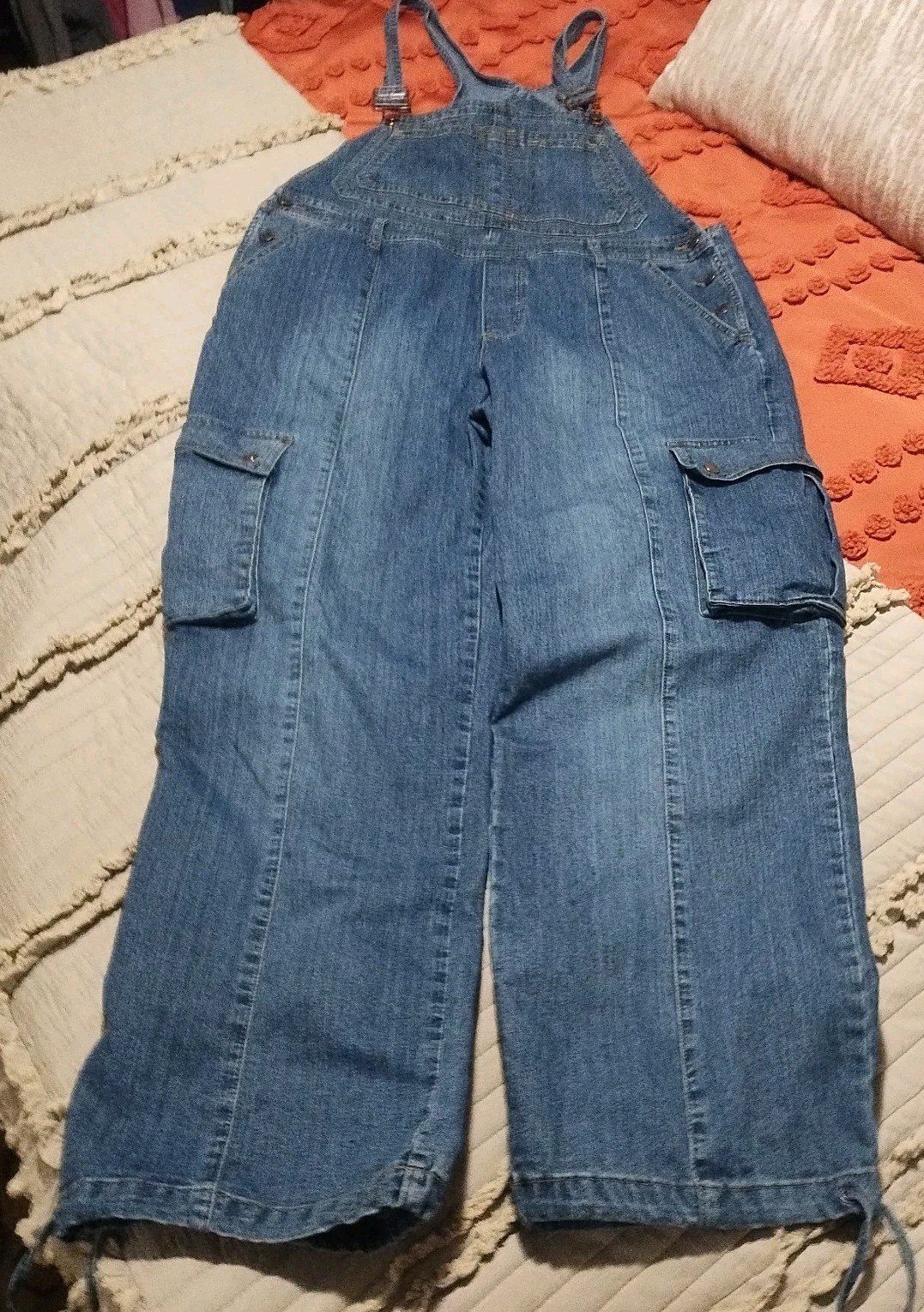 Vintage Adriana Sport Overalls Size Large 78% Cotton 20% Polyester 2% Spandex