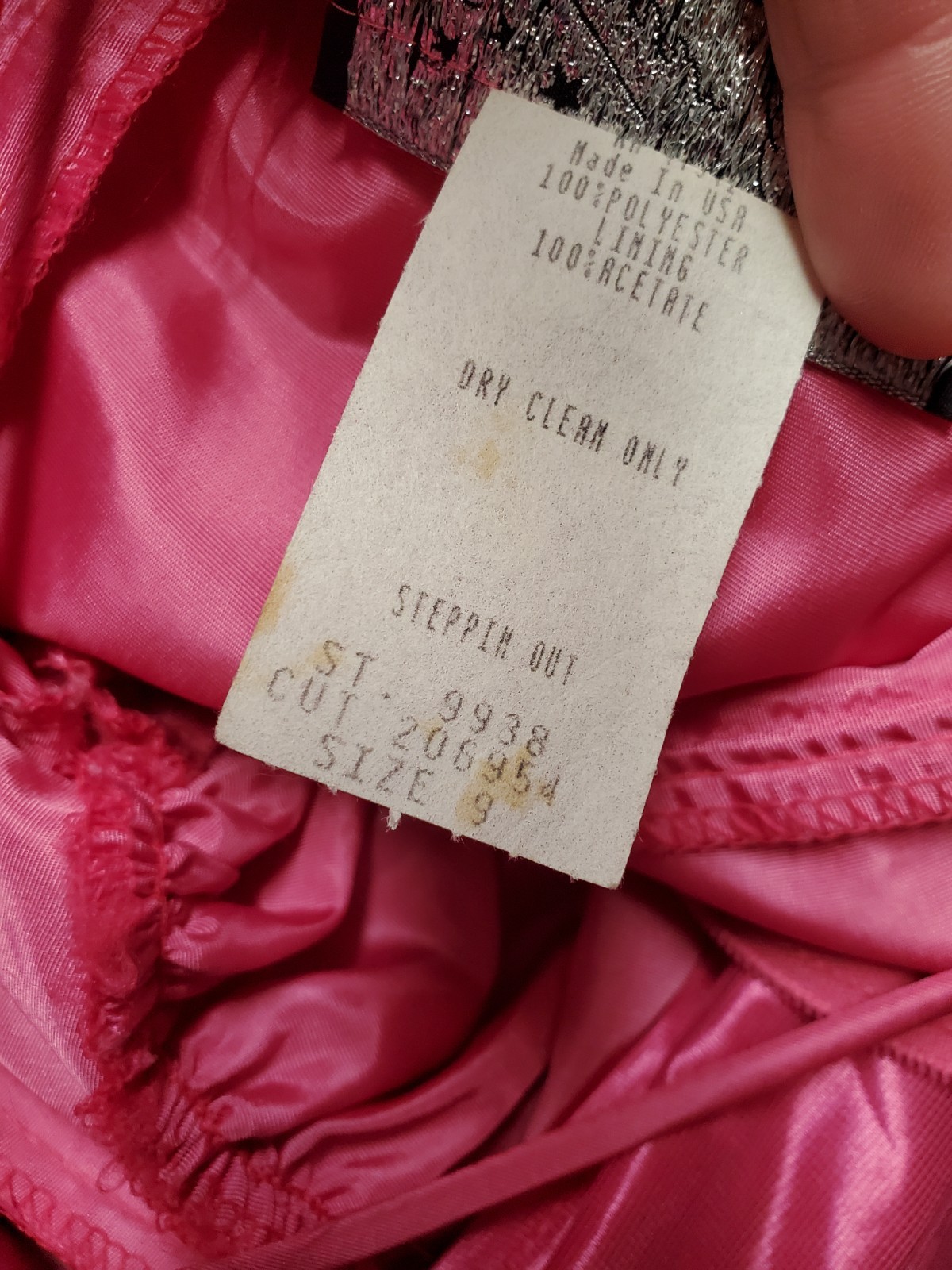 ✨Vtg 80s Pink Prom Dress Sz XS CRINOLINE boning Ruffle Pixie Hankie Hem Wicked