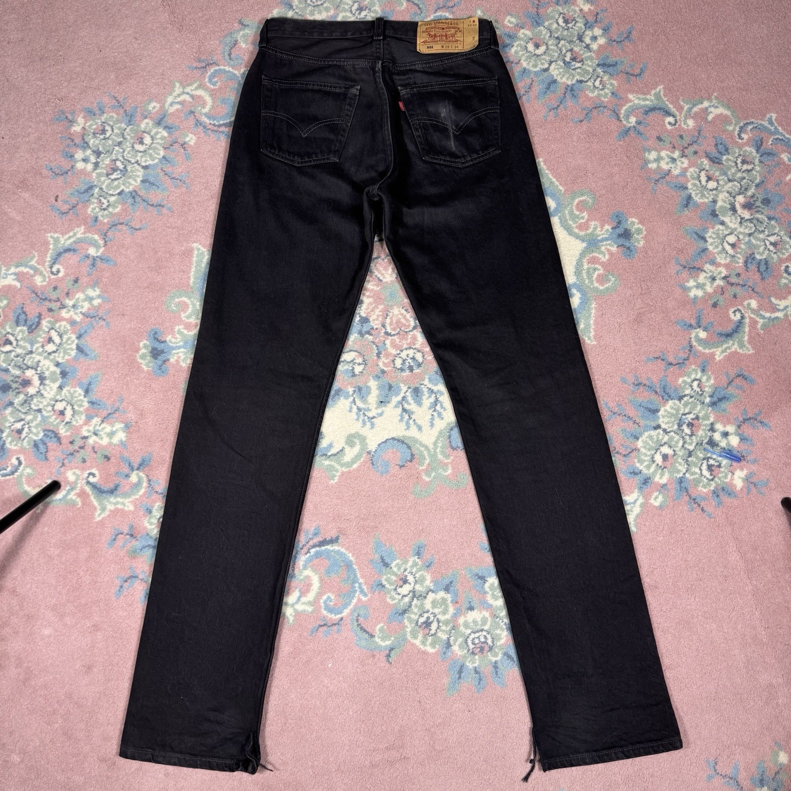 Rare Vintage 90s Women’s Black Levi’s XX 501 Made In USA 29×34