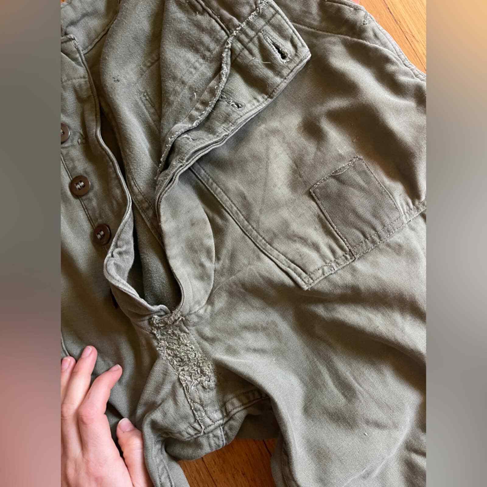 50s Vintage Korean Era Cotton Sateen Pants