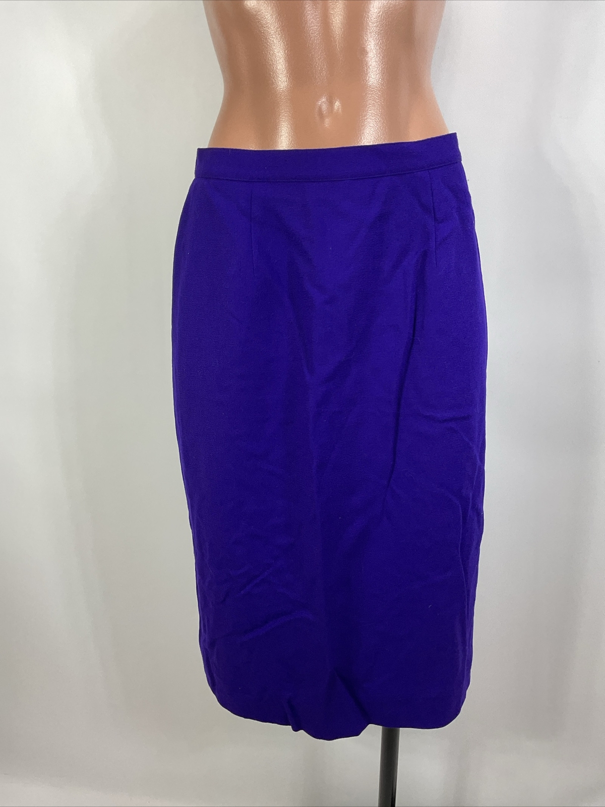 Vintage Herbert Grossman Wool Skirt Suit 2-Pc Set 6 Royal Purple Made USA