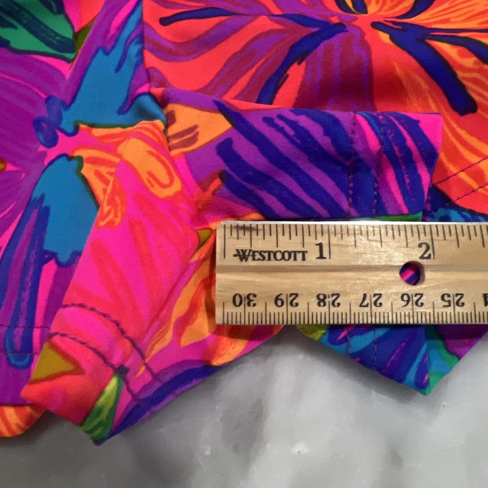 Vintage OP Shorts Women’s Size 9 Bright Neon Floral Beach Joggers Made USA