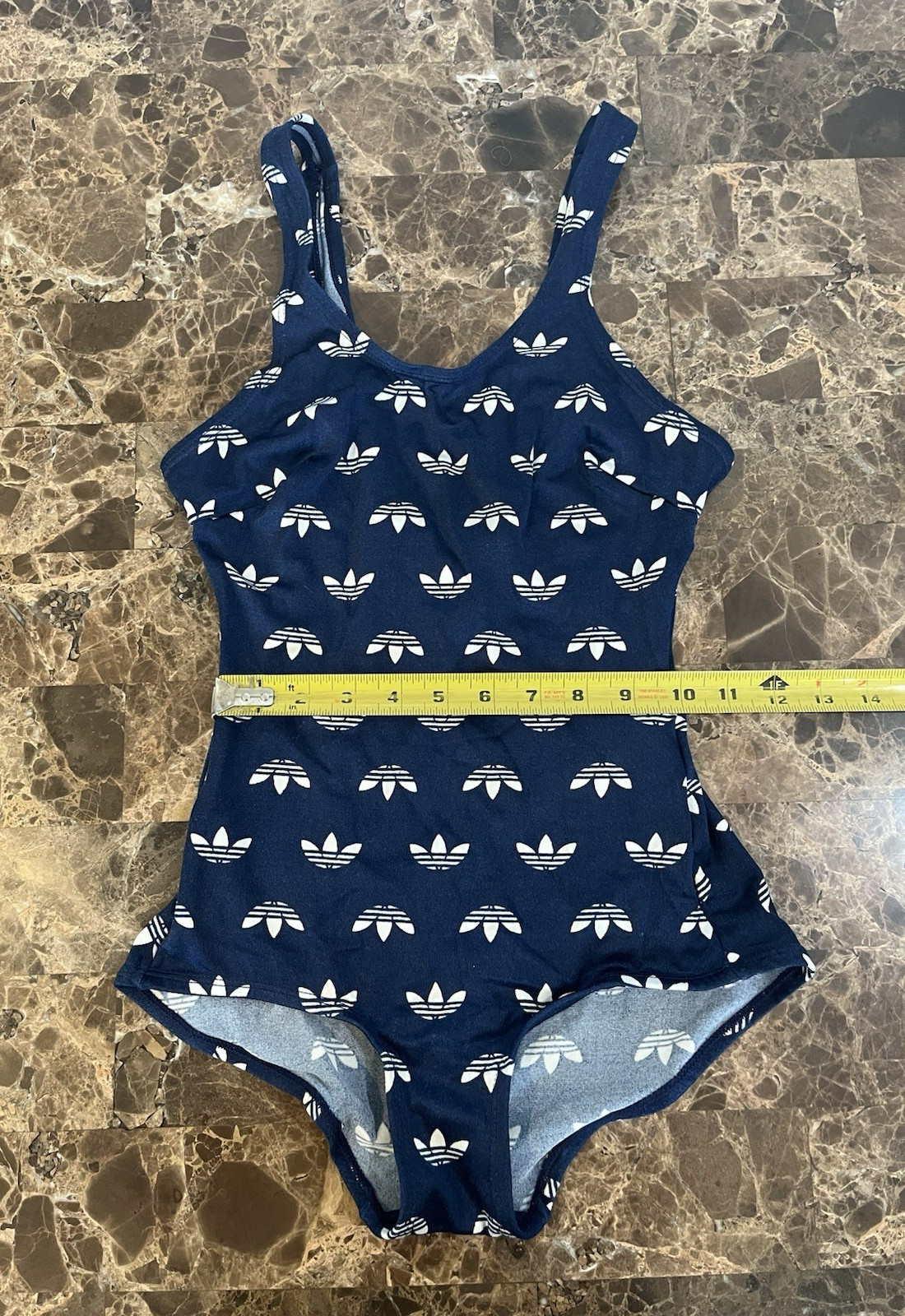 Vintage Adidas All Over Print One Piece Bathing Suit Made In USA
