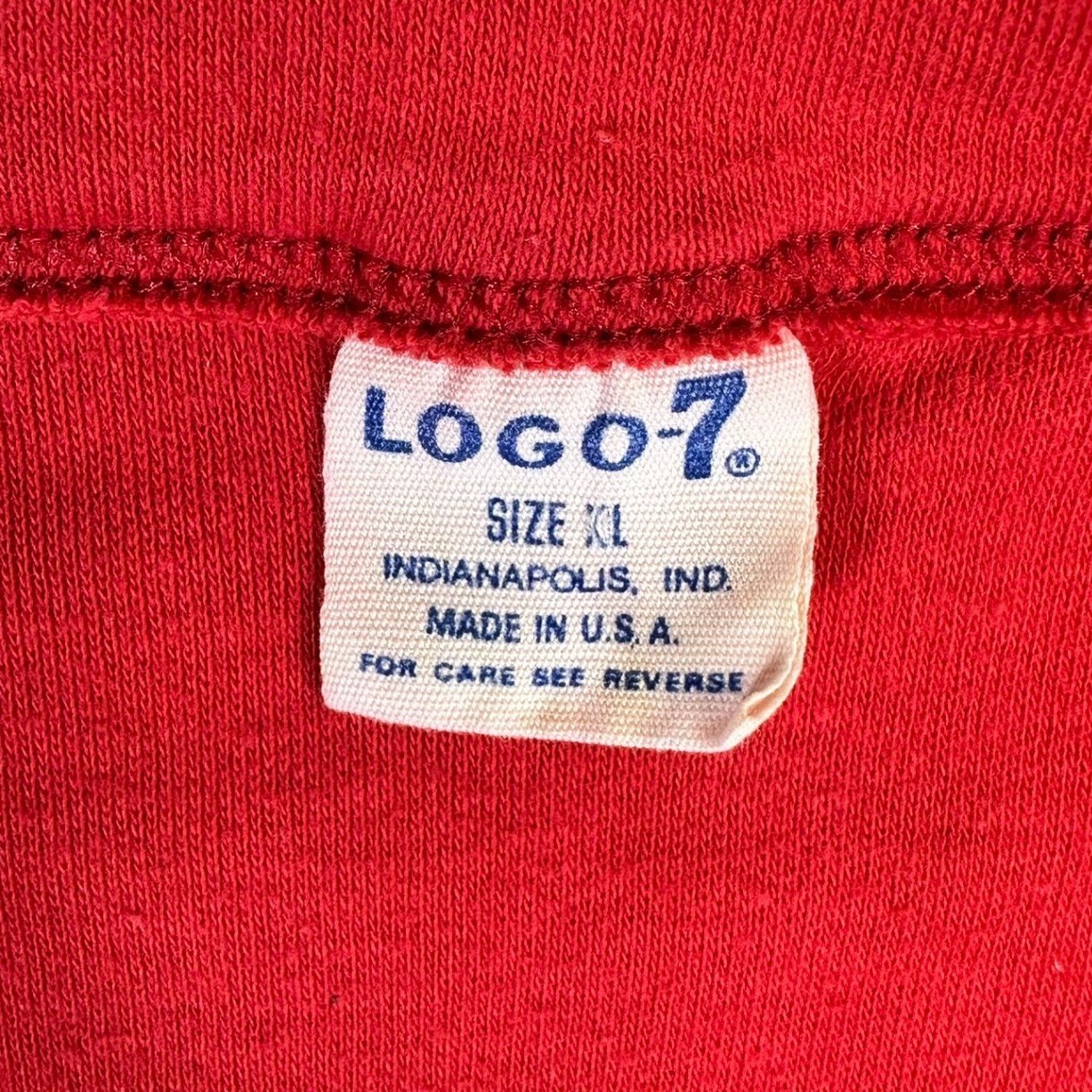 Logo 7 Jersey Womens XL Red San Francisco 49ers Vintage NFL V-Neck Stripe Sleeve