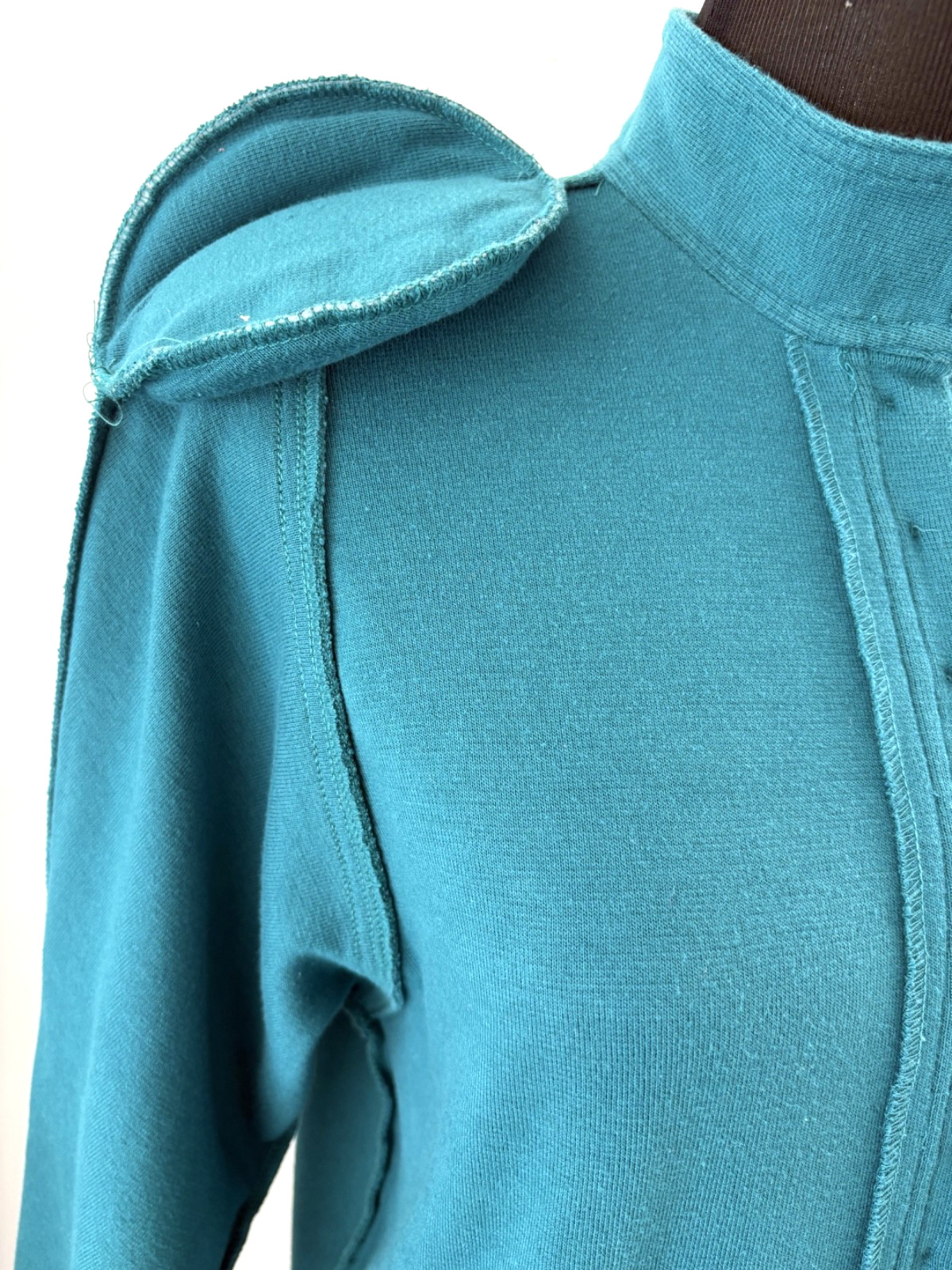 Vintage Alain Toussaint Teal Hue Shift Silhouette Dress