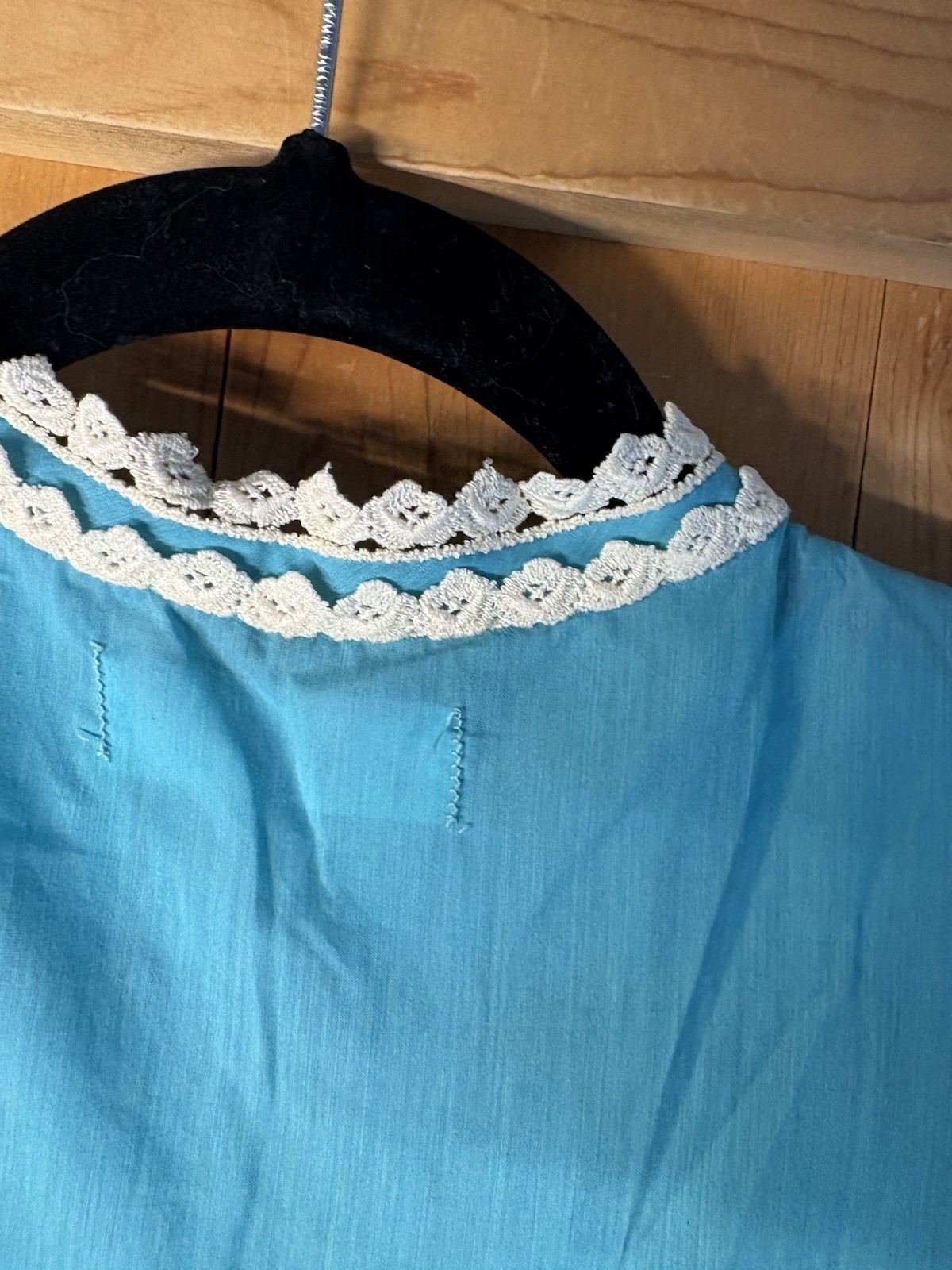 VTG 1950/60s Delores Barbizon Blue Soft Nightgown NWOT Sz 11 M/L 40”/46”