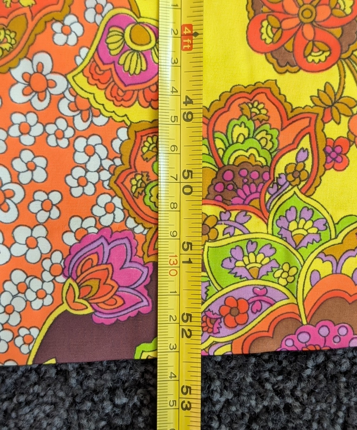Vtg 70s Catalina Maxi Dress Psychedelic Mod Print Resort Wear XS Built-In Bra