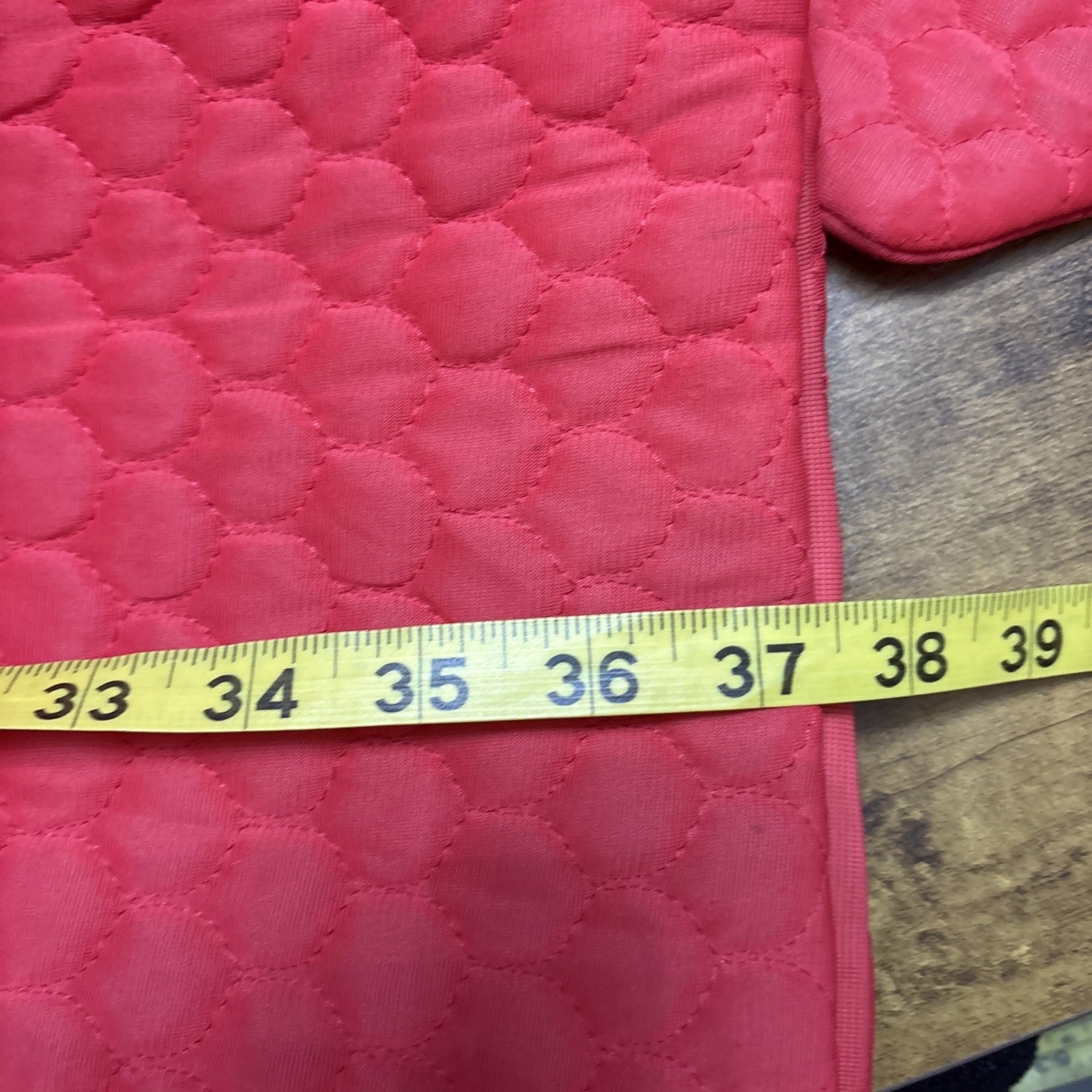 Vtg 70s Women’s Quilted Coral Orange Robe Penney’s Loungewear One Size