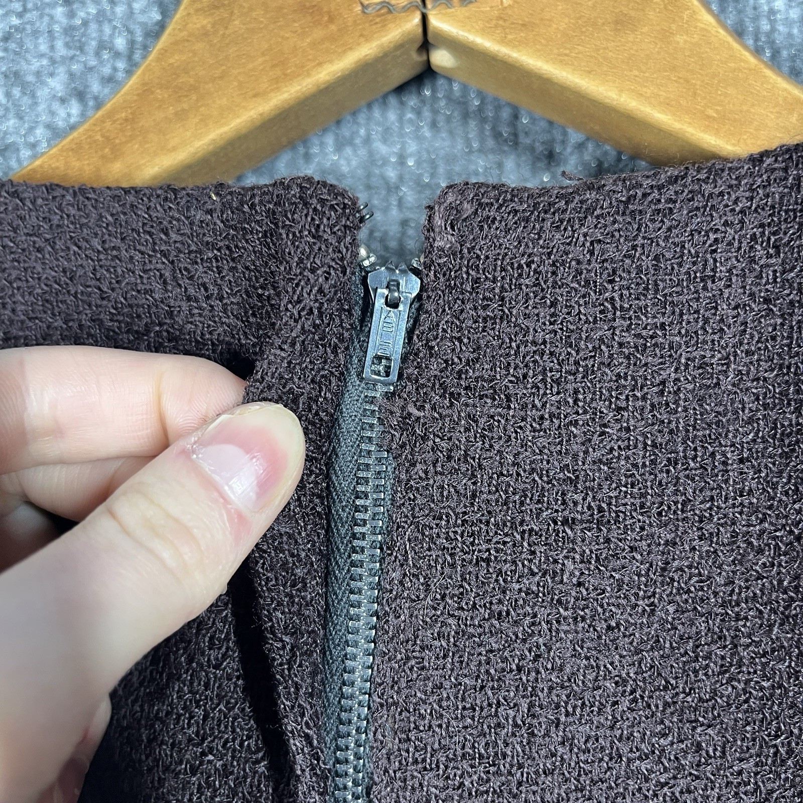 VINTAGE 50s 60s Philippe Tournaye Jacket Womens Size XS/ S Blazer Brown Wool
