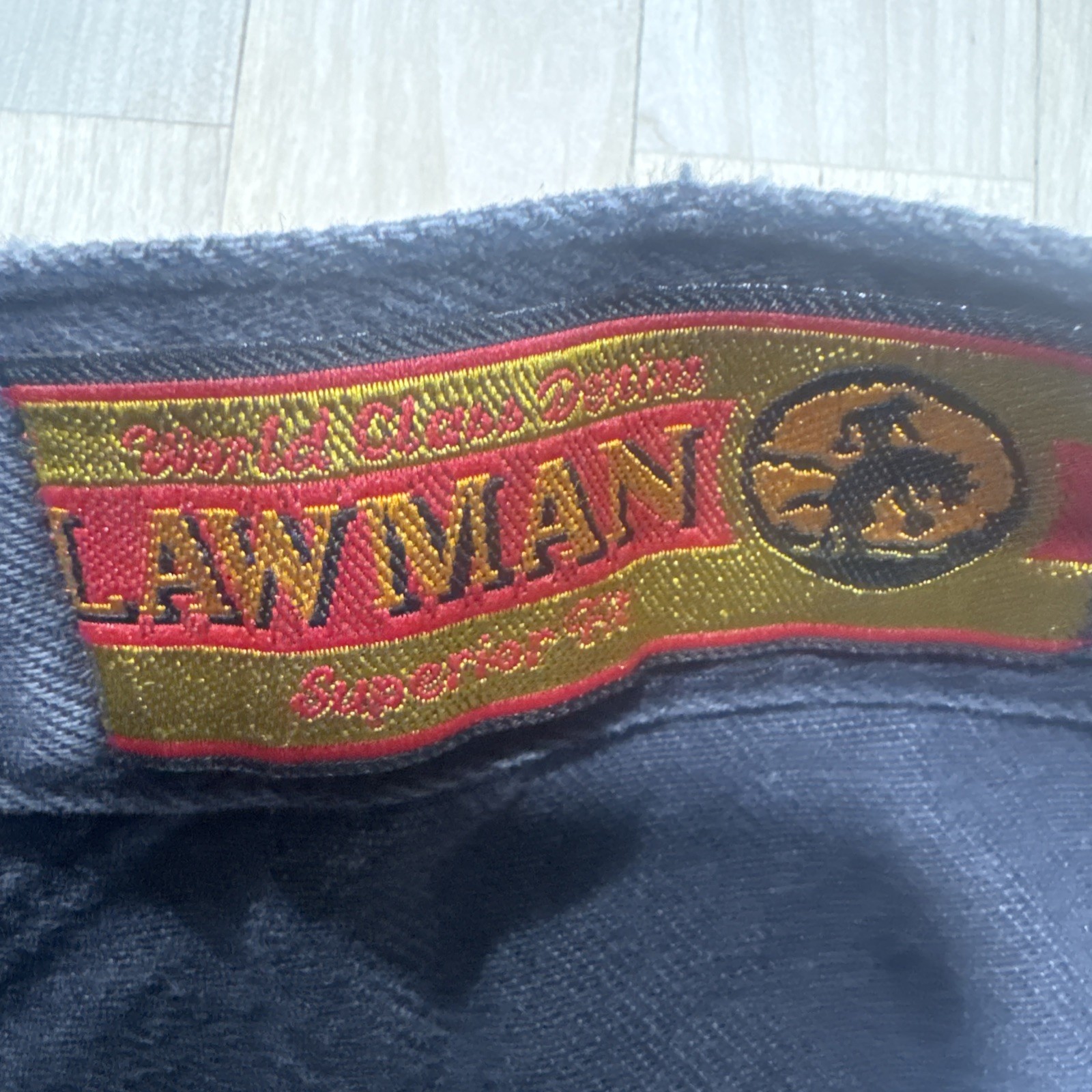 Vtg Lawman World Class Superior Fit High Waised Western Jeans Size 24×34 Black