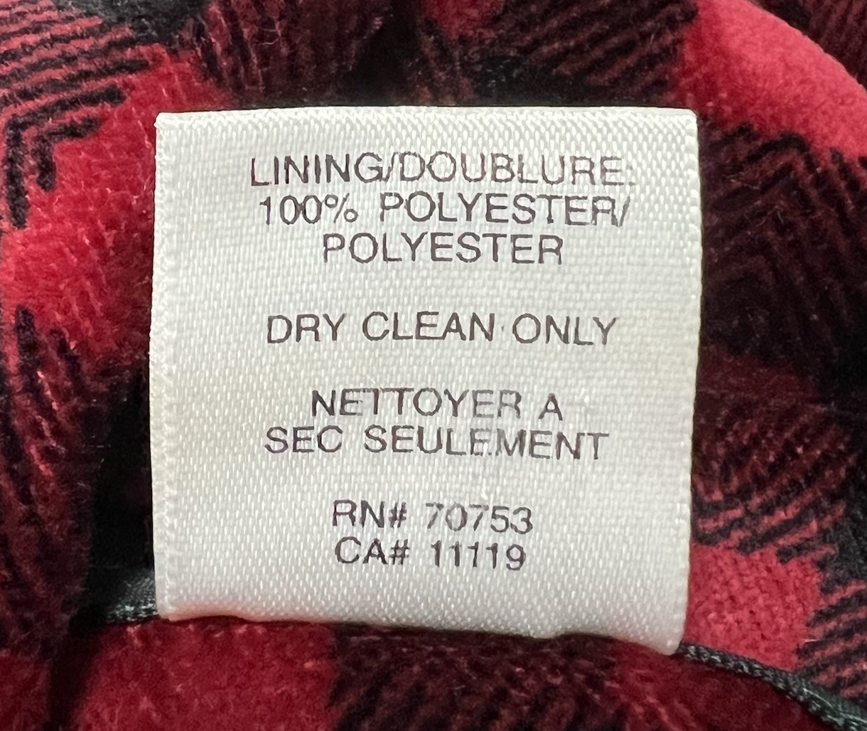 Vtg Bushwacker Cropped Velour Jacket Womens S Red Black Check Plaid USA Made