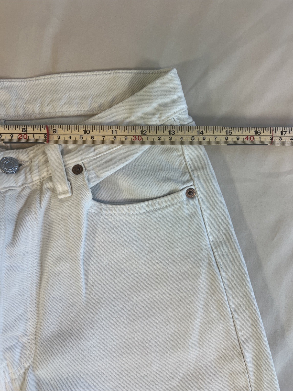 Women’s Levi’s 501 Jeans, Button Fly, White Denim And Made In The USA!!!