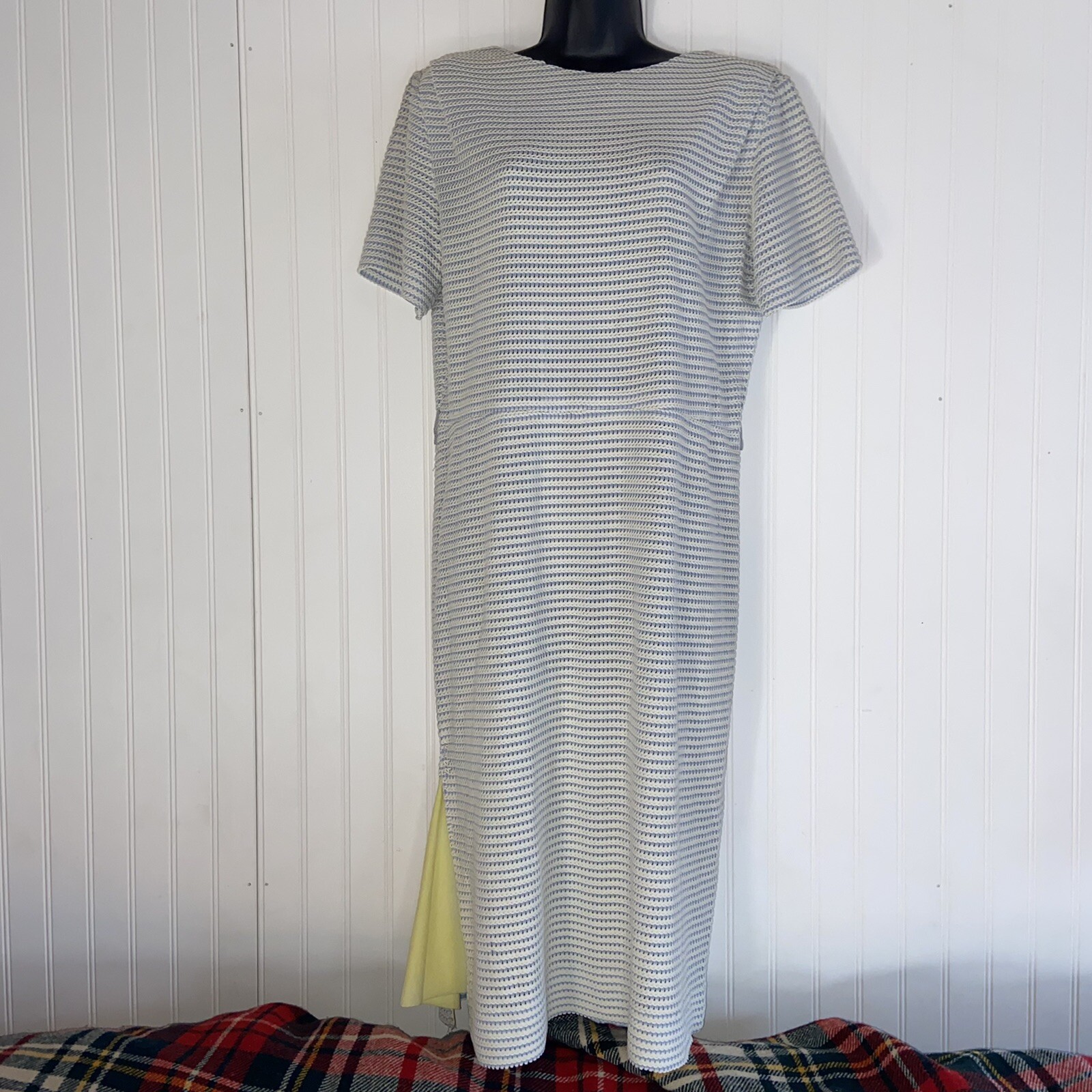 vintage mynette dress womens Scalloped Details 10 12 ? Blue V1