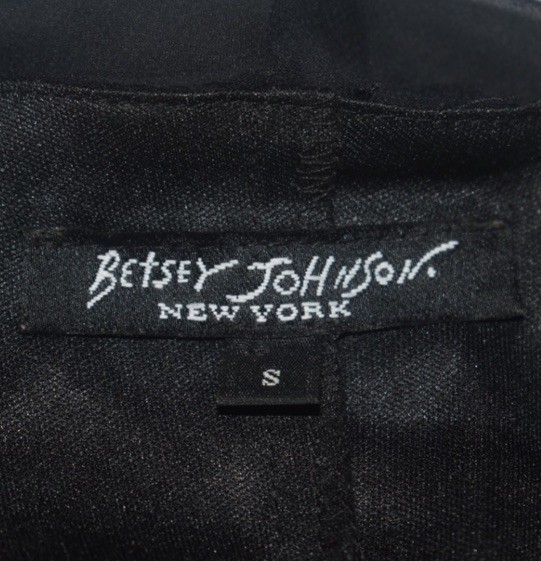 Betsey Johnson 🌹 VTG Bead Slip Dress Black Silk Fairy Y2K 90s prom gothic
