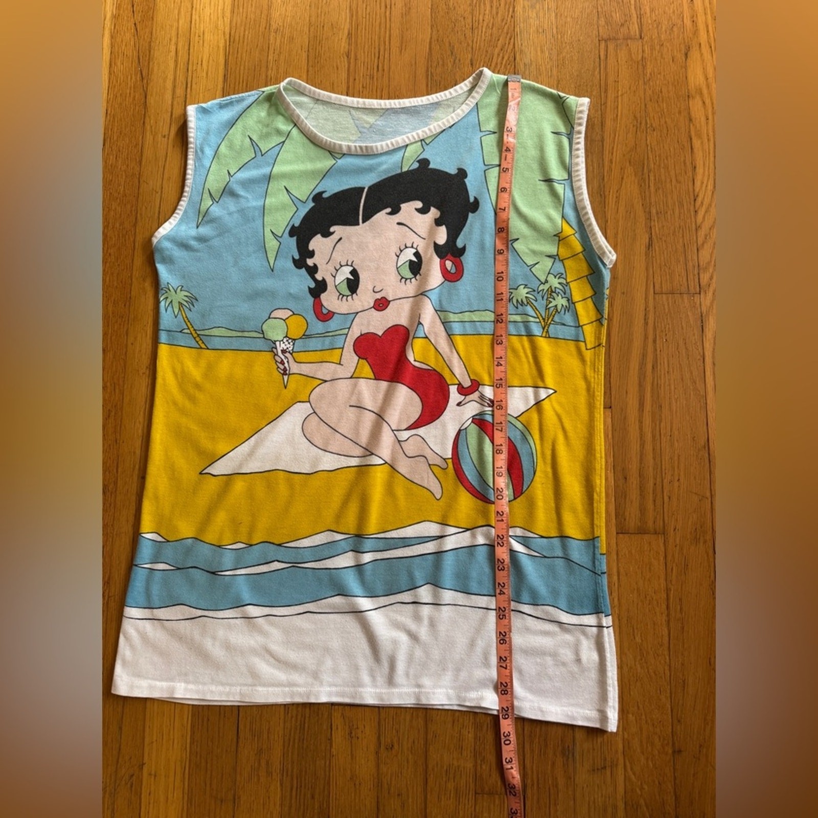 80s Vintage Single Stitch Betty Boop Beach Sleep Shirt Sz M