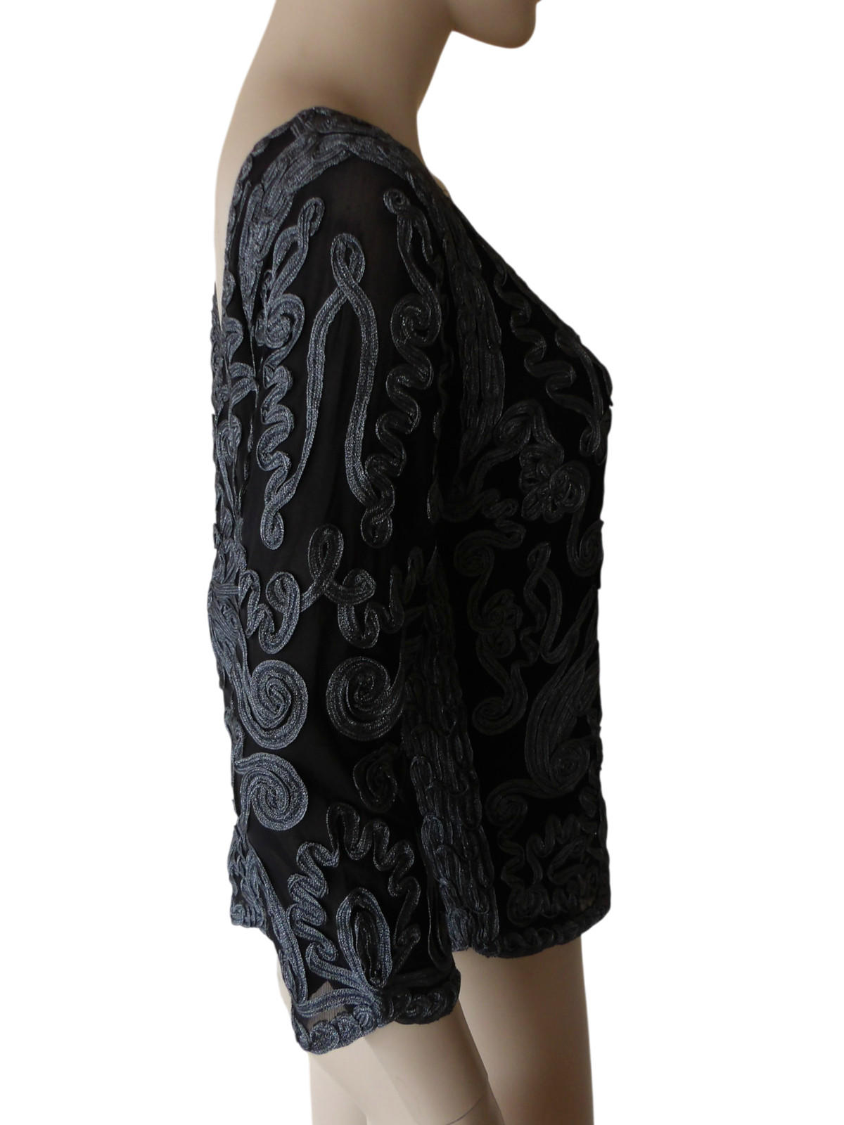 Vintage Cartise International 3D Paisley Knit Sz 14 L XL Dark Fairy Whimsygoth