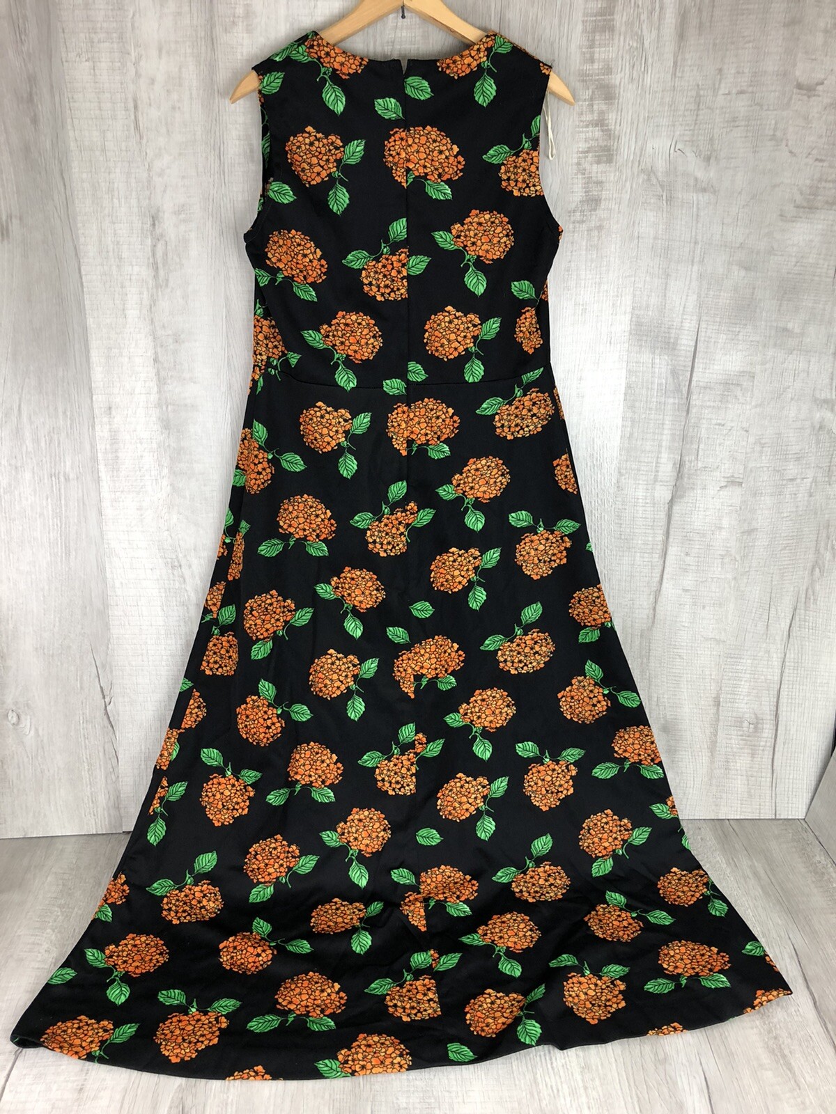 Vintage Hawaiian Floral Dress 60s 70s Mod GoGo Hippie Womens Size 15-17