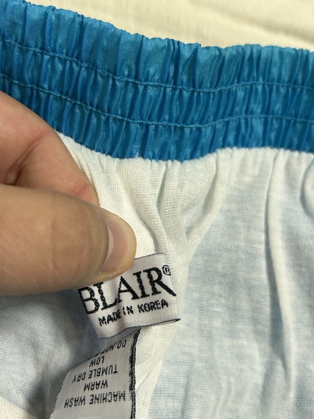 Vintage 90s Blair Nylon Workout Windbreaker Track Pants Bright Teal Elastic M