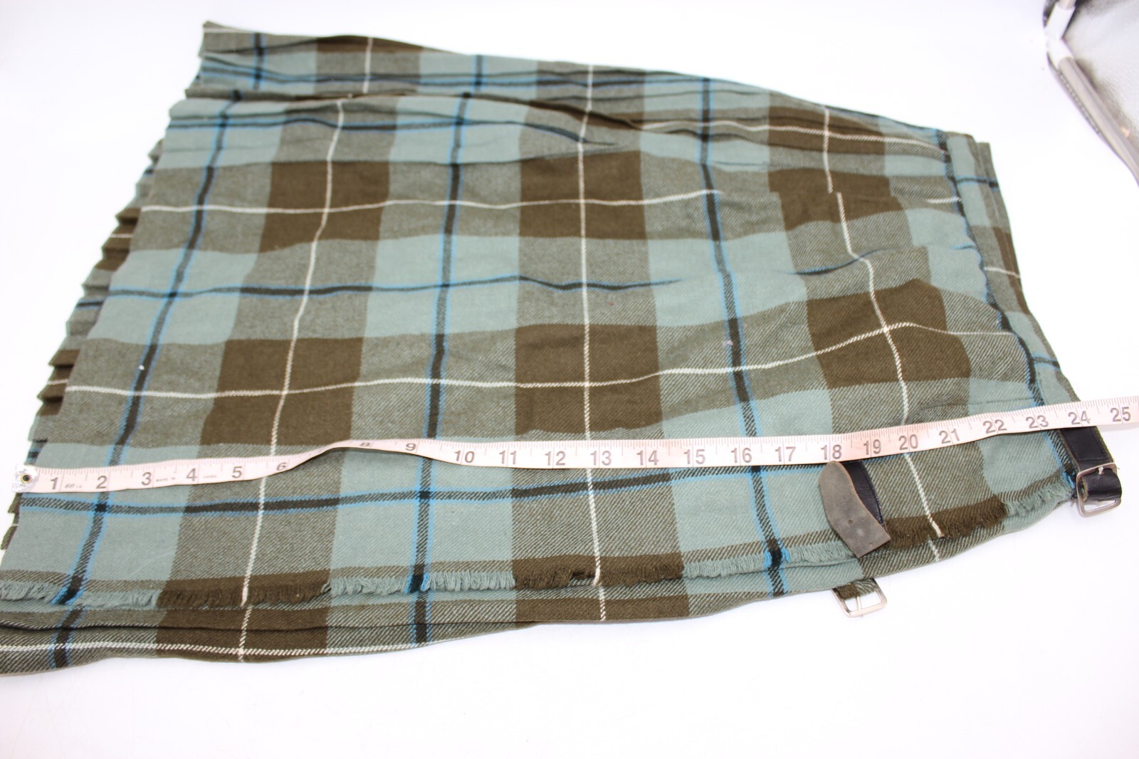 Green Brown Vintage Plaid Wrap Skirt Lined Scottish Irish Costume Classy Casual