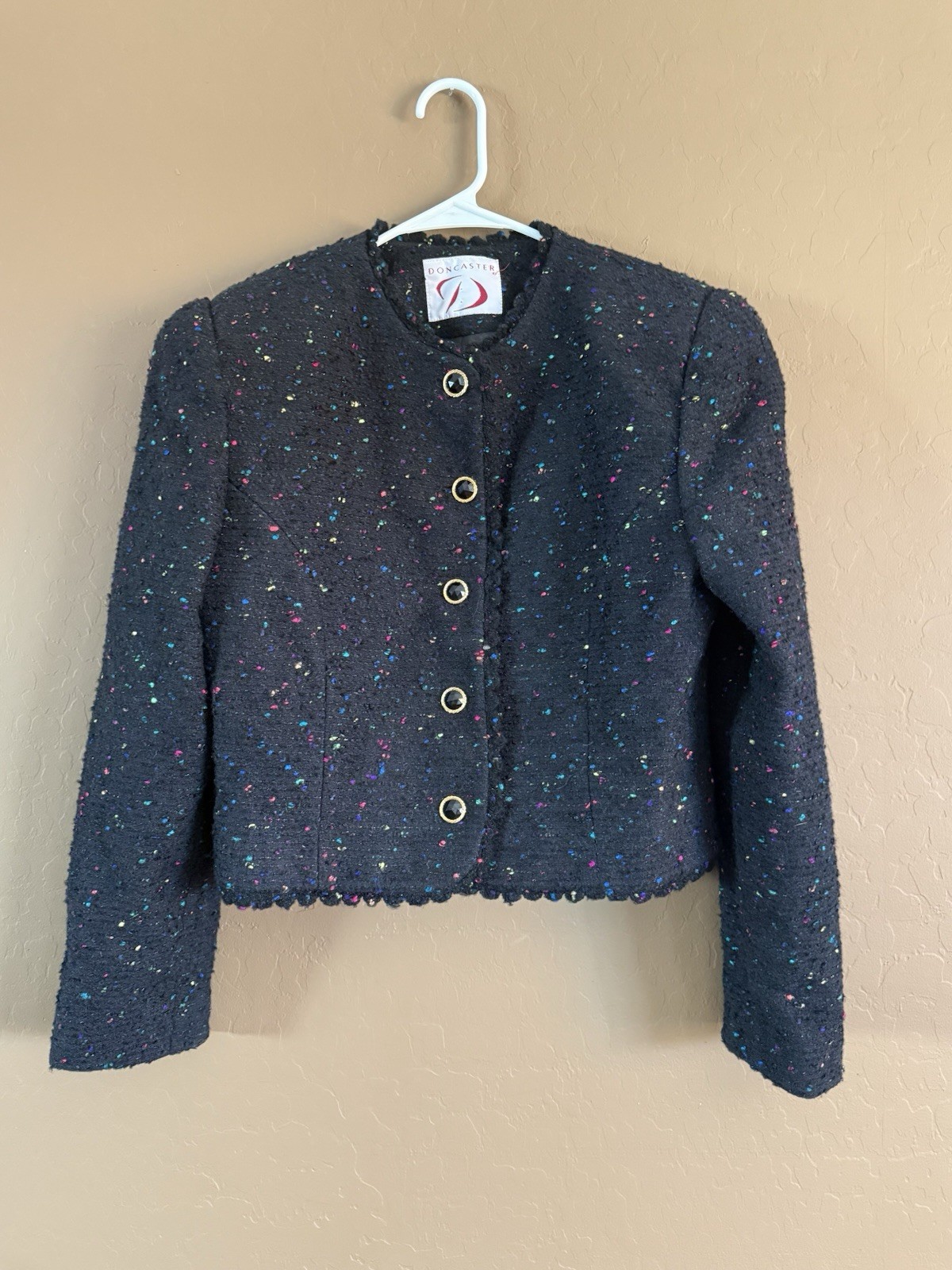 Vintage Doncaster Women Tweed Blazer Size 10