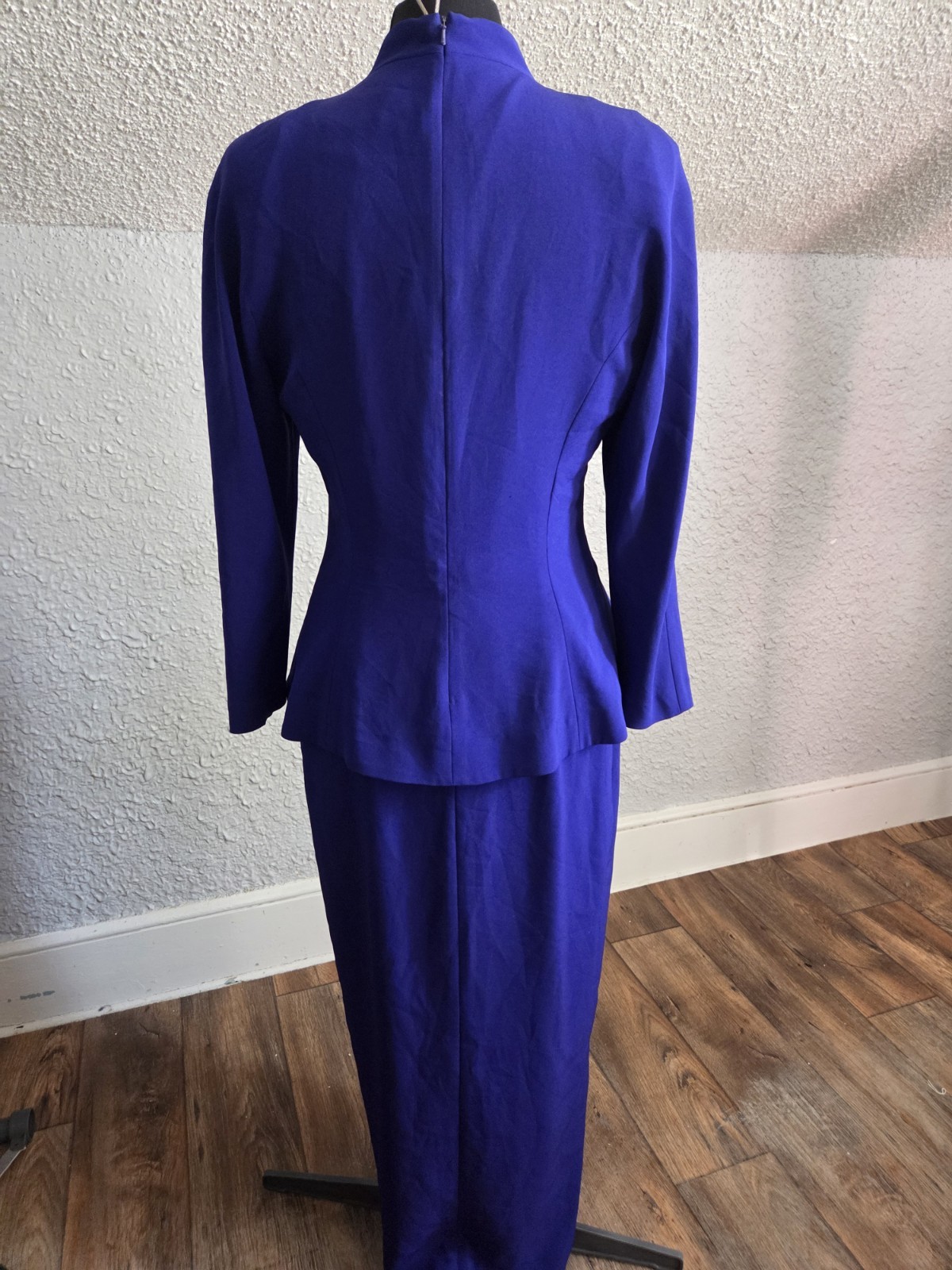Vintage Blue Daymor Couture Beaded Gown Size 10