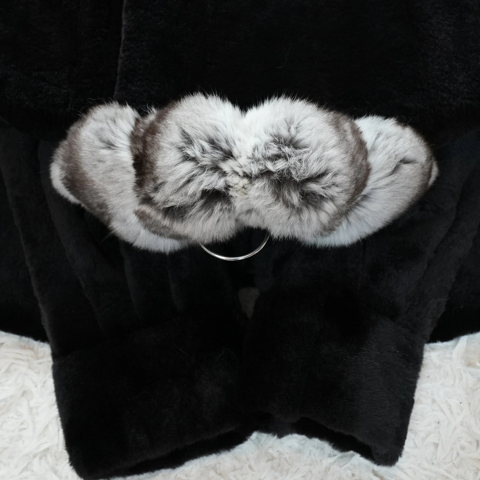Shaved Mink and chinchilla Trim Coat – Genuine Vintage Fur From Japan