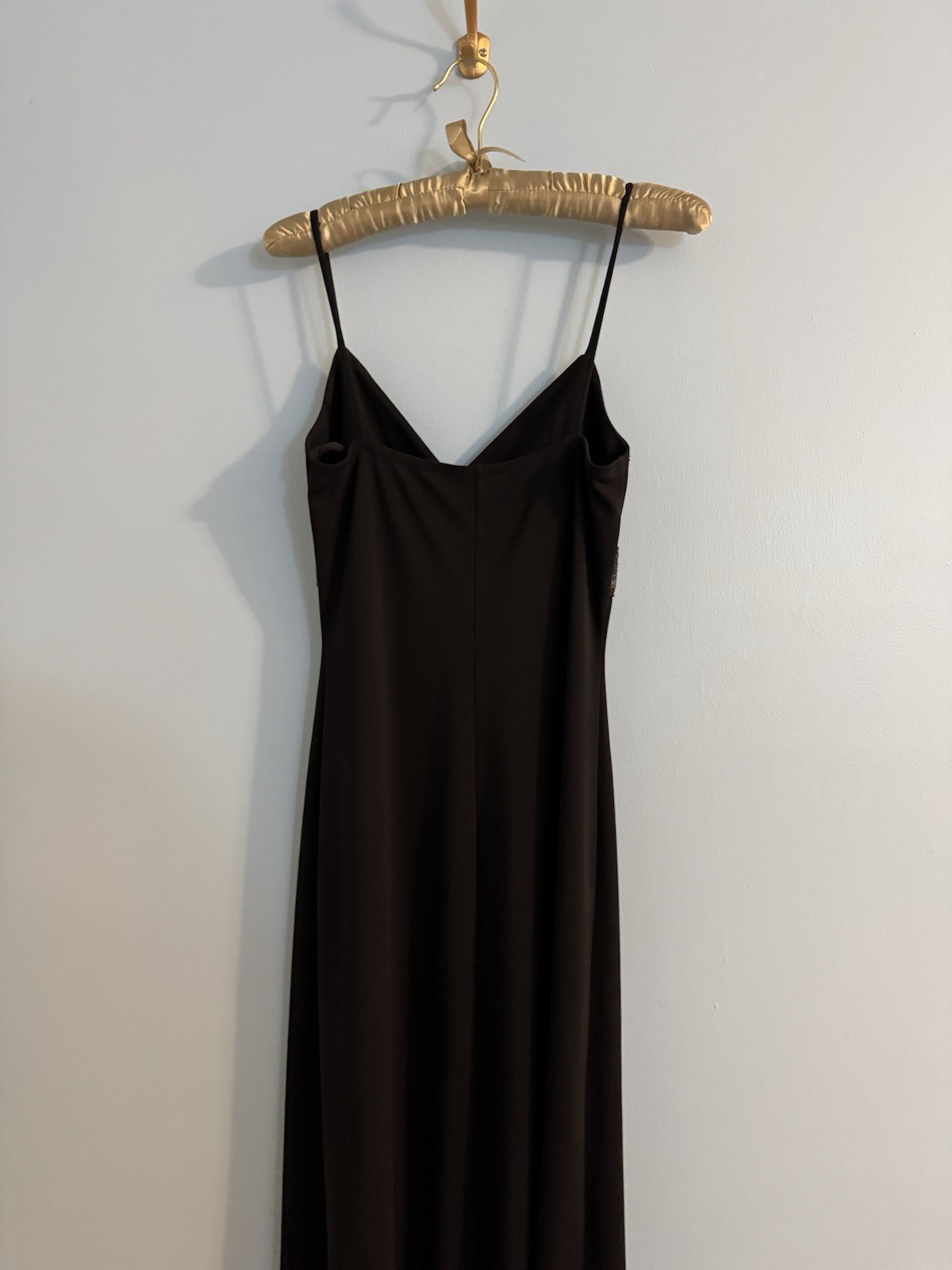 vintage taboo black dress with ruffle layer detail and sequins belt size M