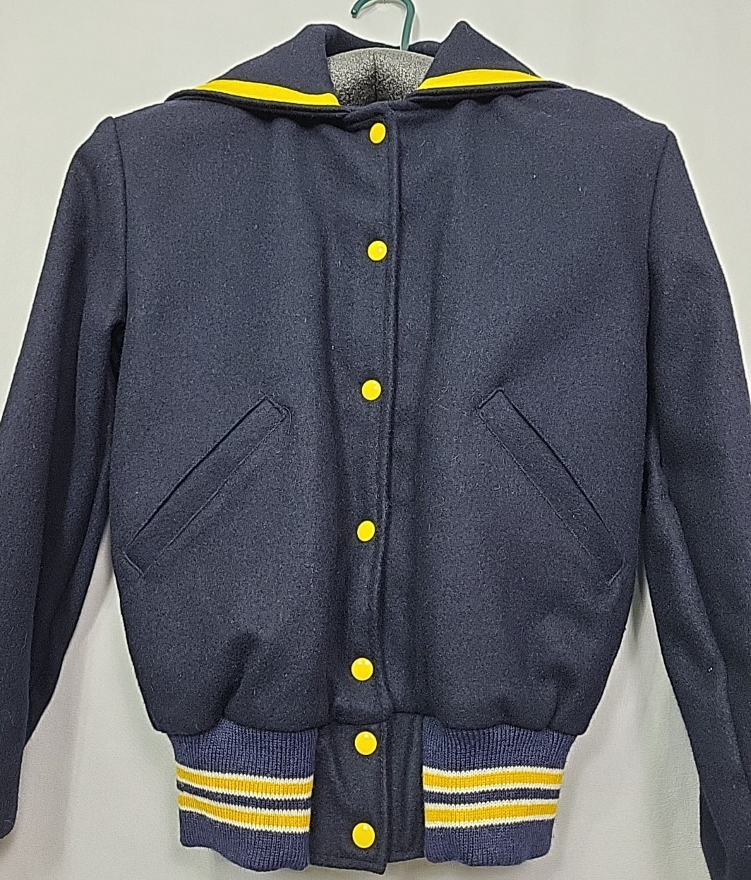 Vintage 50s Butwin?? Wool Sailor Style Varsity Cheerleader Jacket Size 34