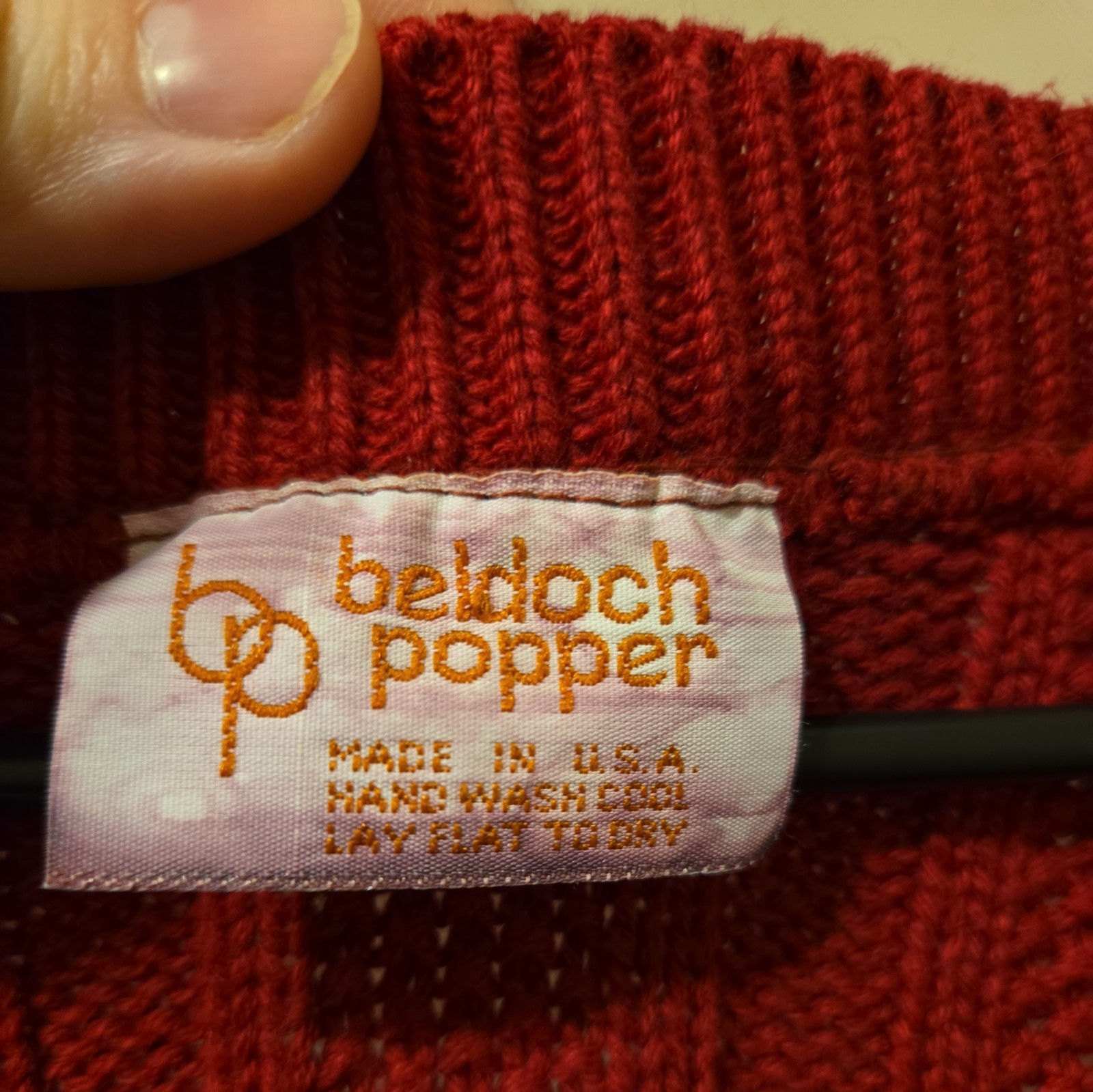 Vtg Beldoch Popper Knit Chunky Vest Buttons Usa Womens grandmacore maroon