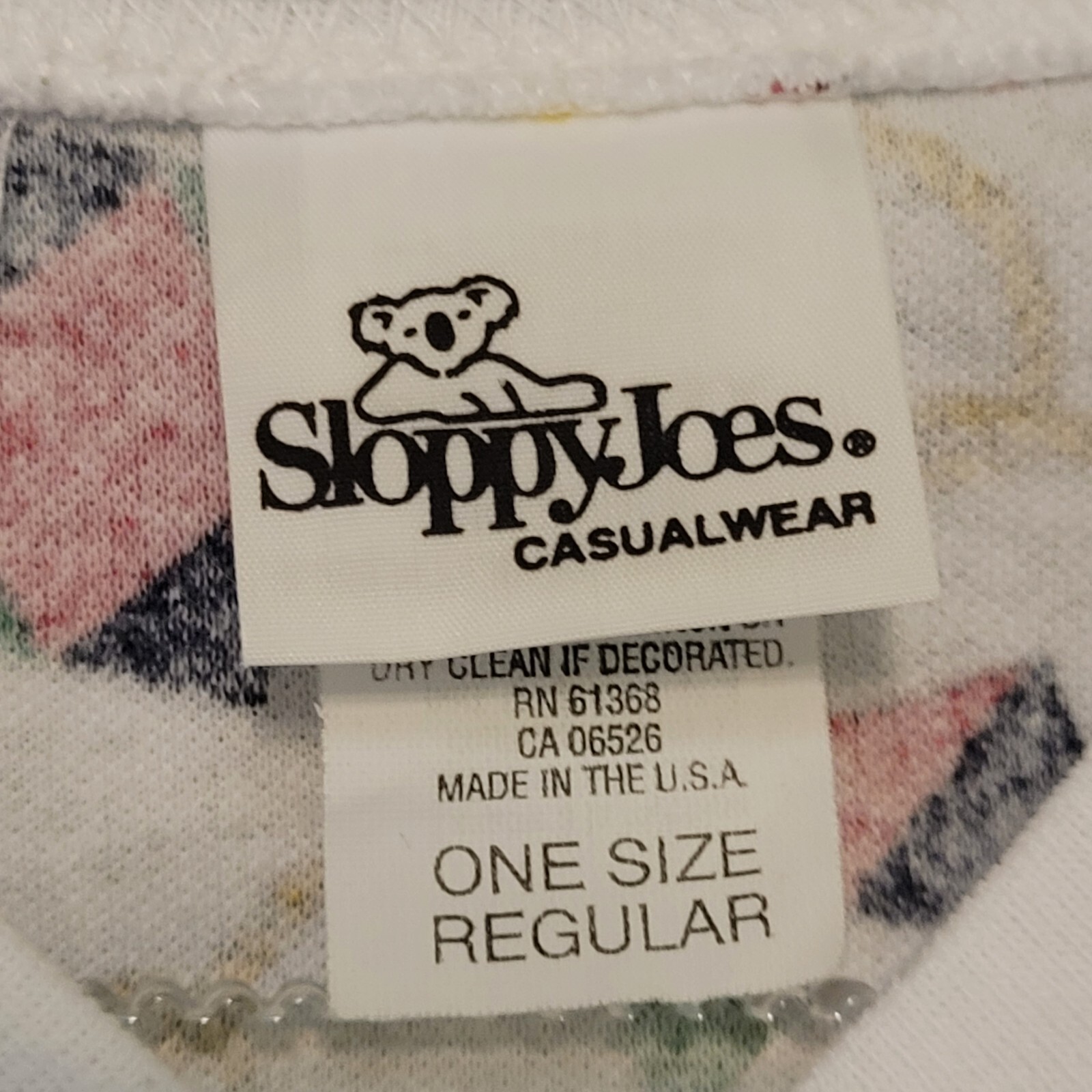 Vintage Sloppy Joes Casualwear Wmn’s Nautical Flags & Ropes Print OS Pullover