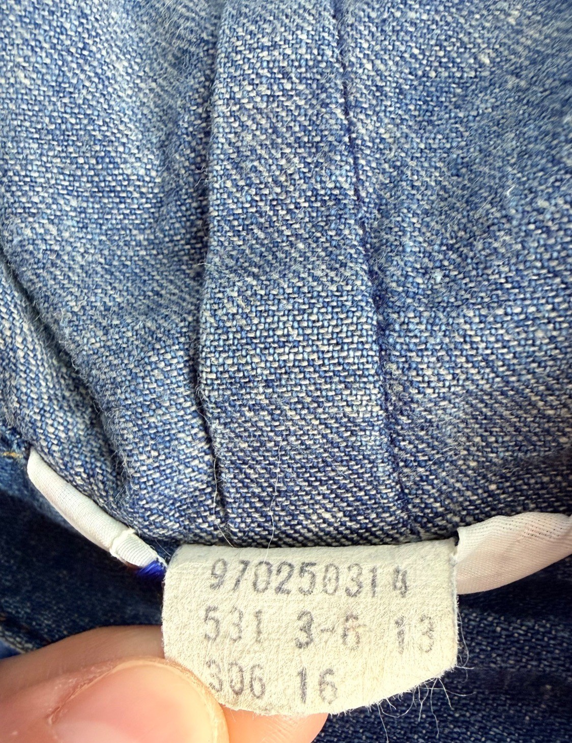 Vintage 70s Levi’s L Denim Midi Skirt Orange Tab Script Ribbon Tag 28″ Waist