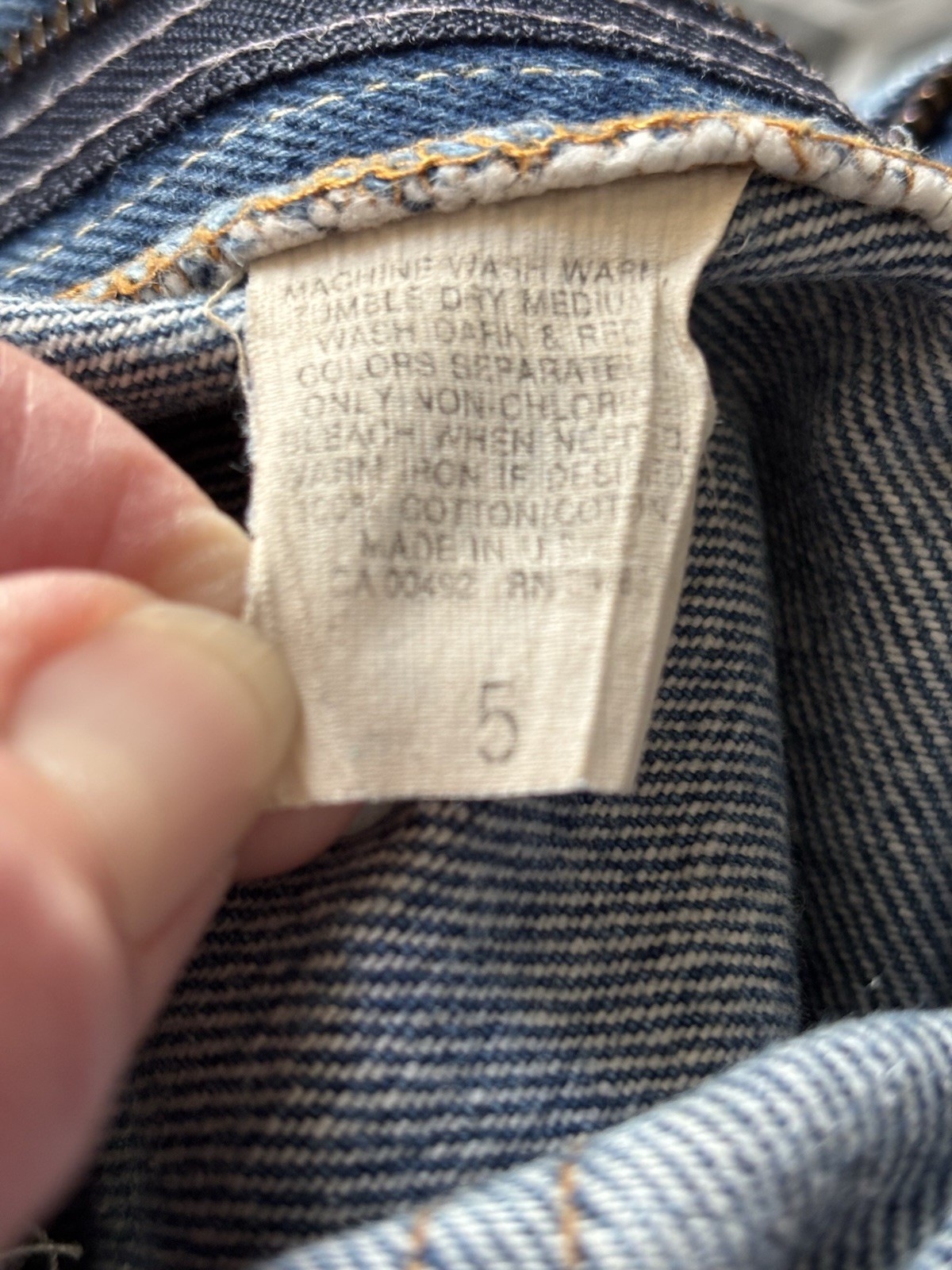 Vintage Union Made Women’s LEE High Waisted Med Wash Straight Sz Jr 5 1970s-80s